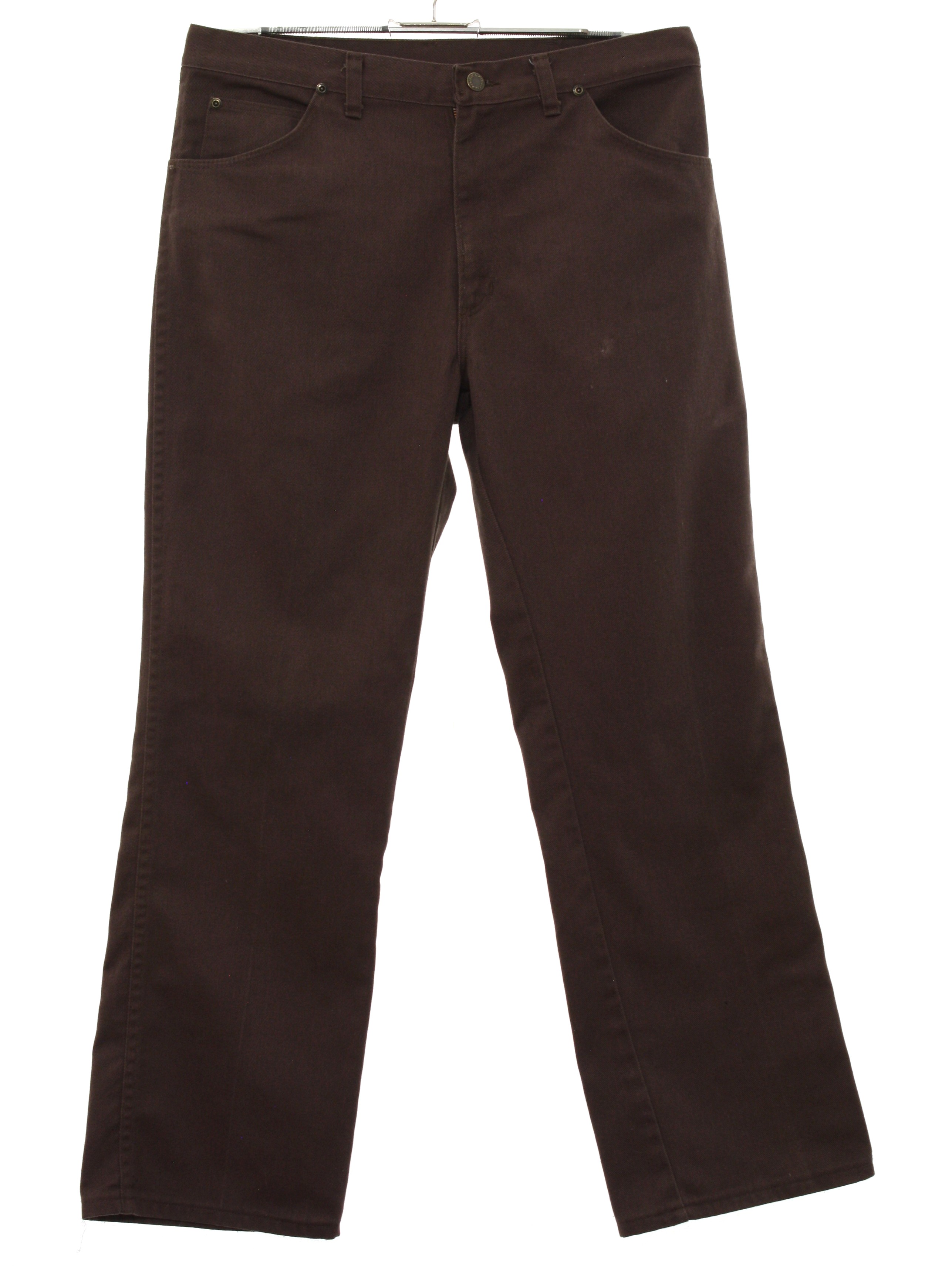 Vintage Wrangler 1980s Pants: 80s -Wrangler- Mens brown background ...