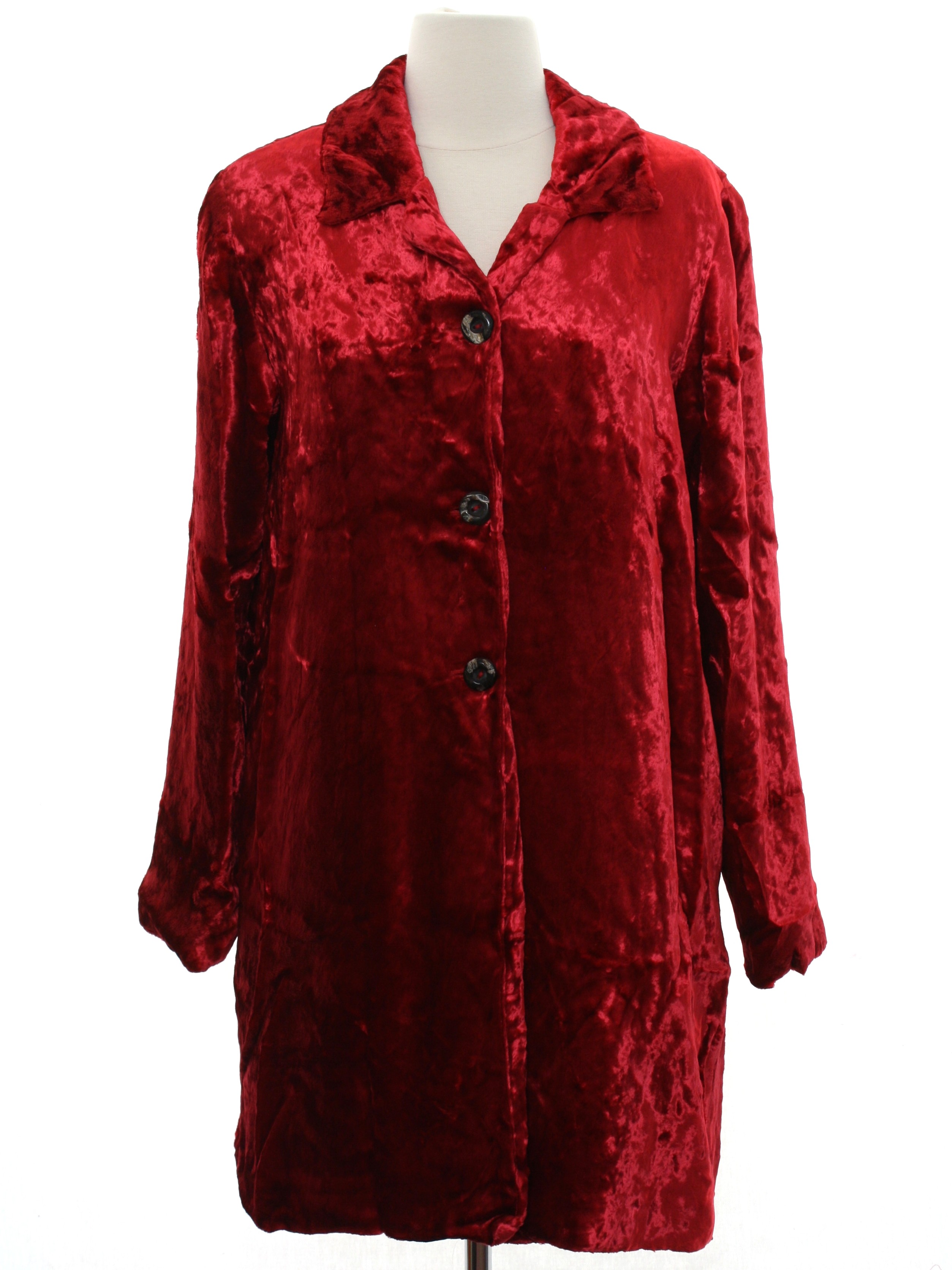 red velvet coat women's