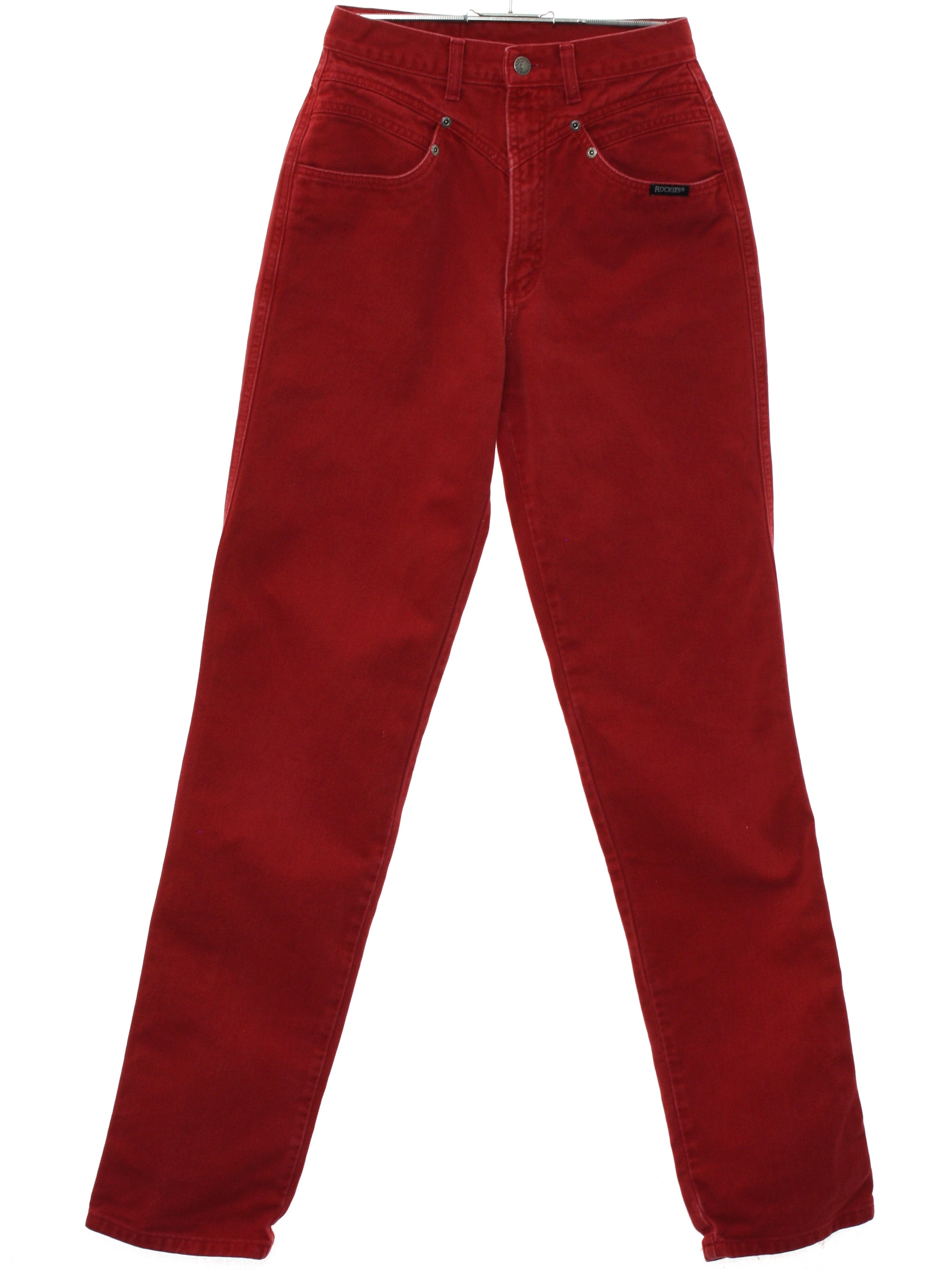 1980's Vintage Rockies Pants: 80s -Rockies- Womens red cotton denim ...