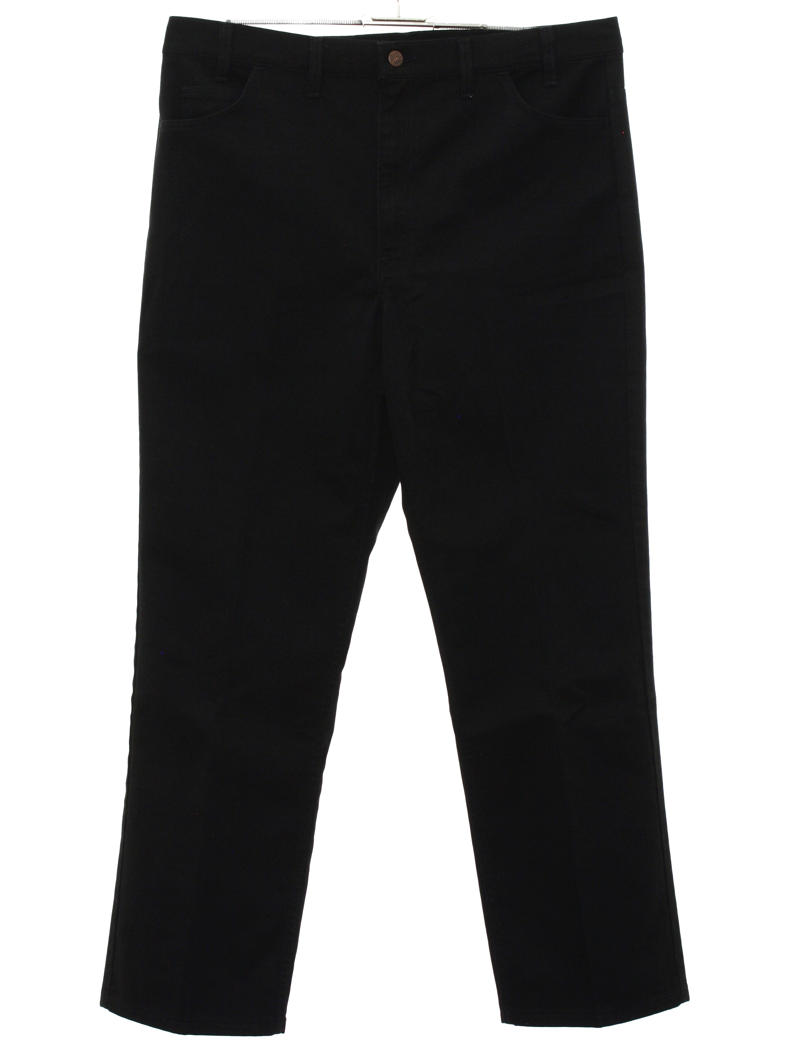 Eighties Big Mac Pants: 80s -Big Mac- Mens black solid colored cotton ...
