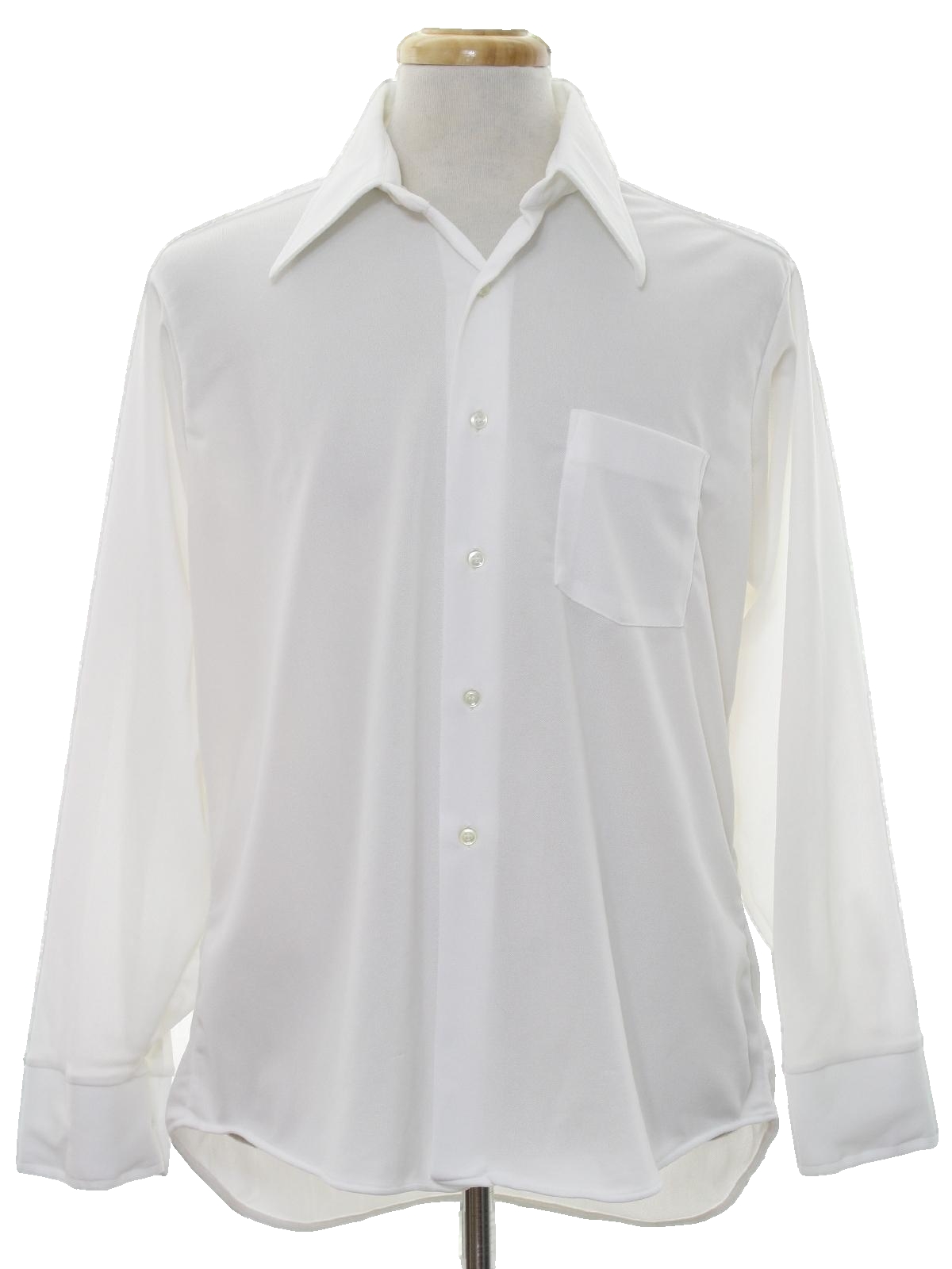 70's Vintage Disco Shirt: 70s -The Barrington Shop- Mens white ...
