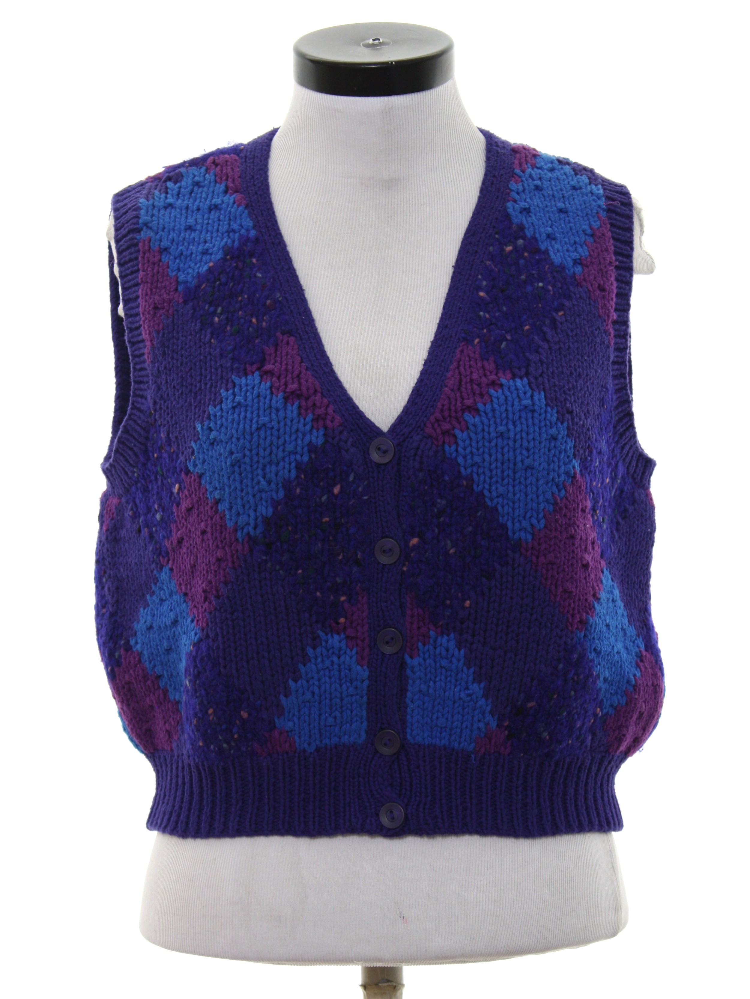 1990's Sweater (Lizsport): 90s -Lizsport- Womens dark purple, blue ...