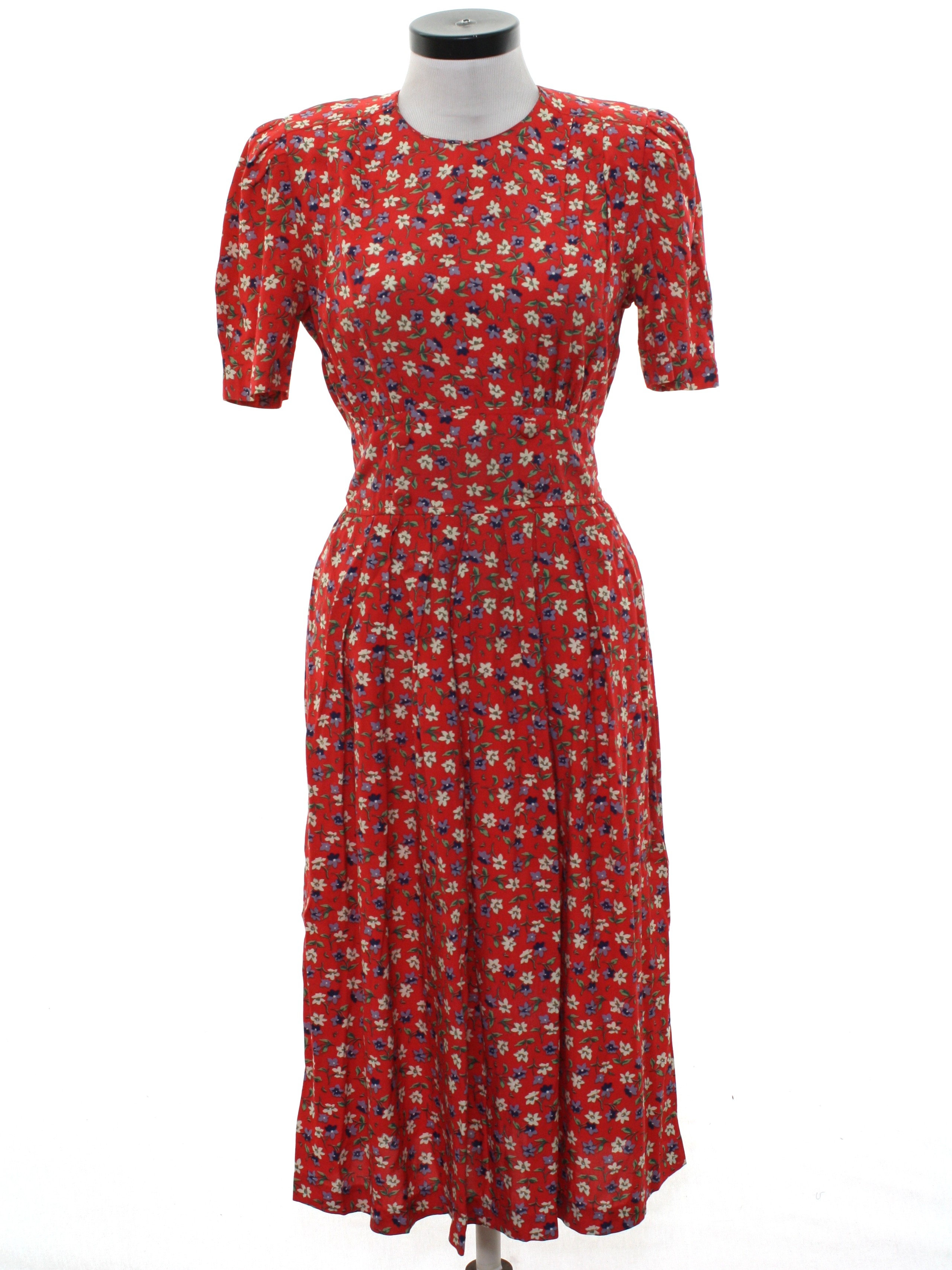 1980's Dress (Karin Stevens): Late 80s -Karin Stevens- Womens red with ...