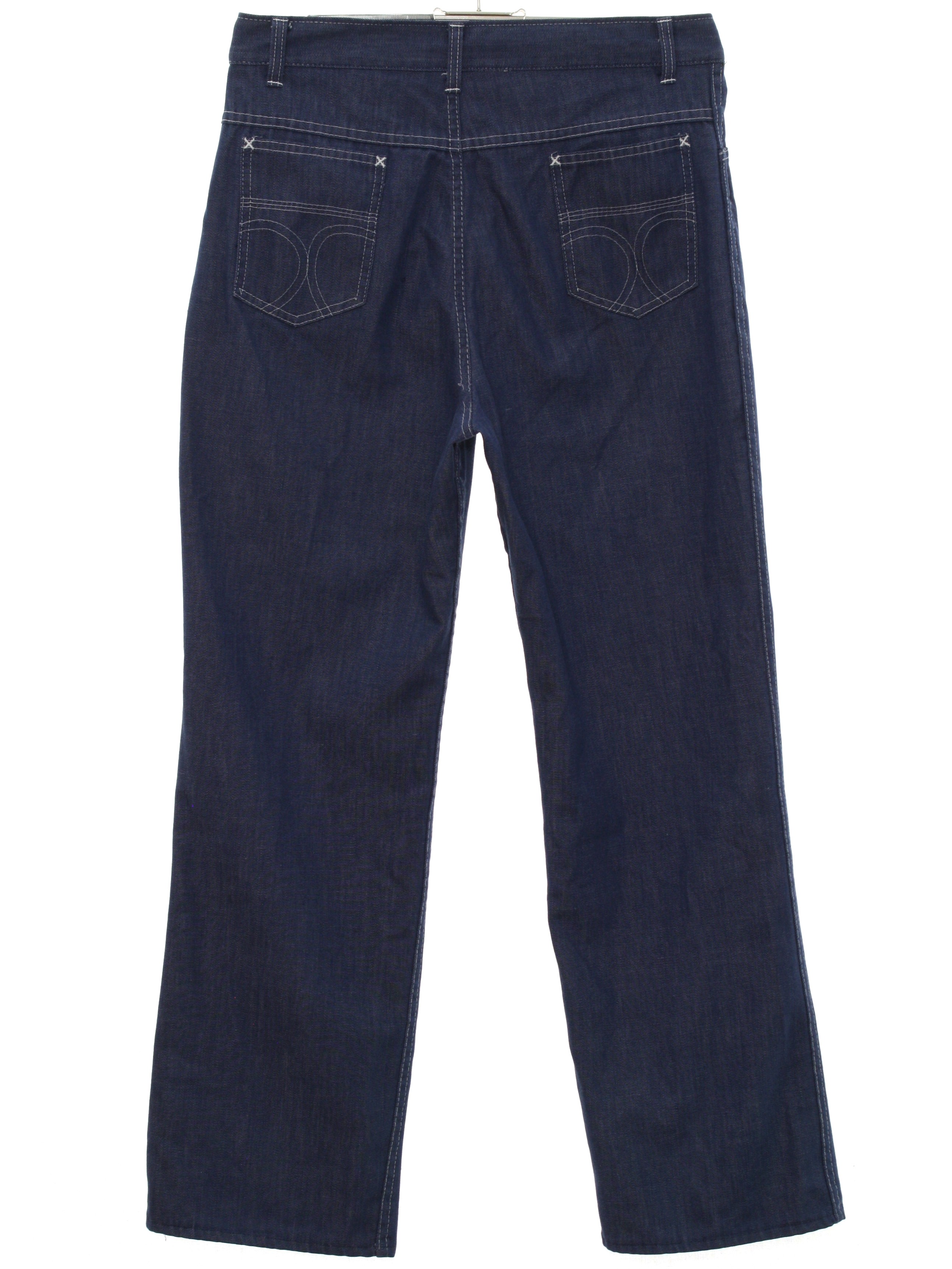 1980's Pants (Missing Label): 80s -Missing Label-- Mens dark blue ...