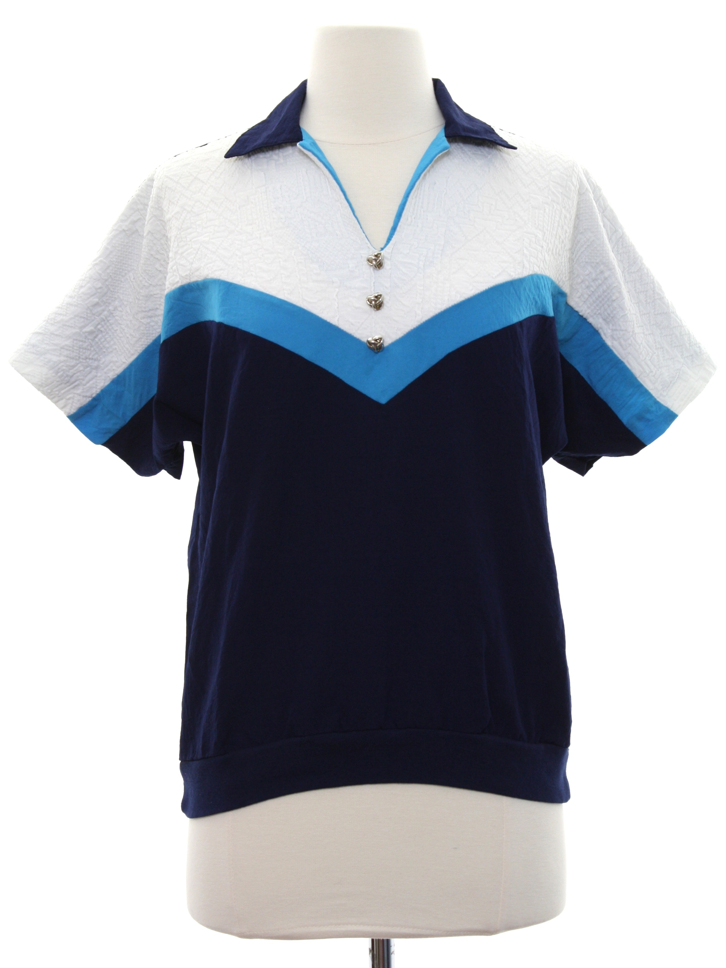 1980's Vintage GW Shirt: 80s -GW- Womens midnight blue background ...