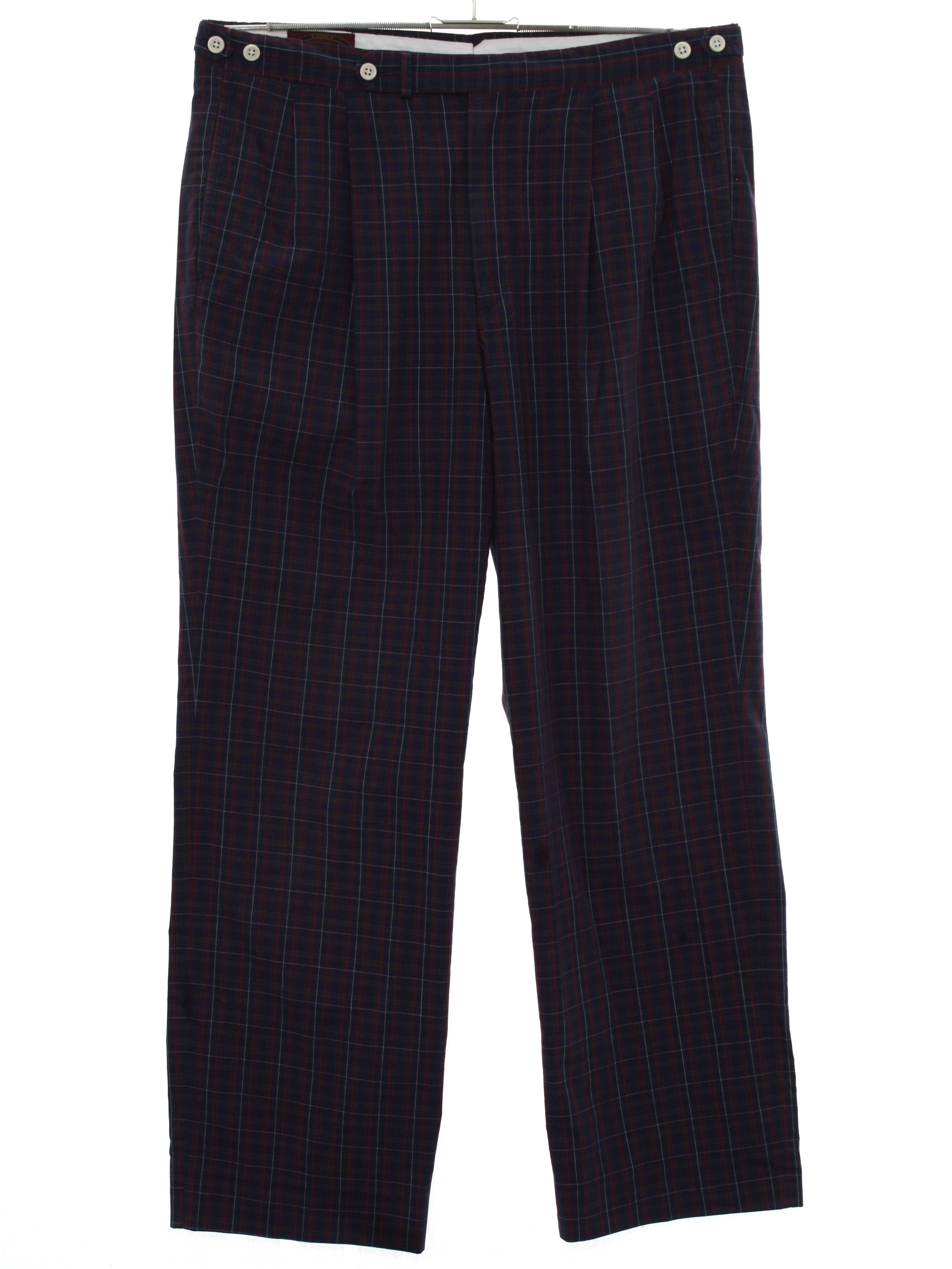 1980's Pants (Corbin): 80s -Corbin- Mens navy blue background with red ...