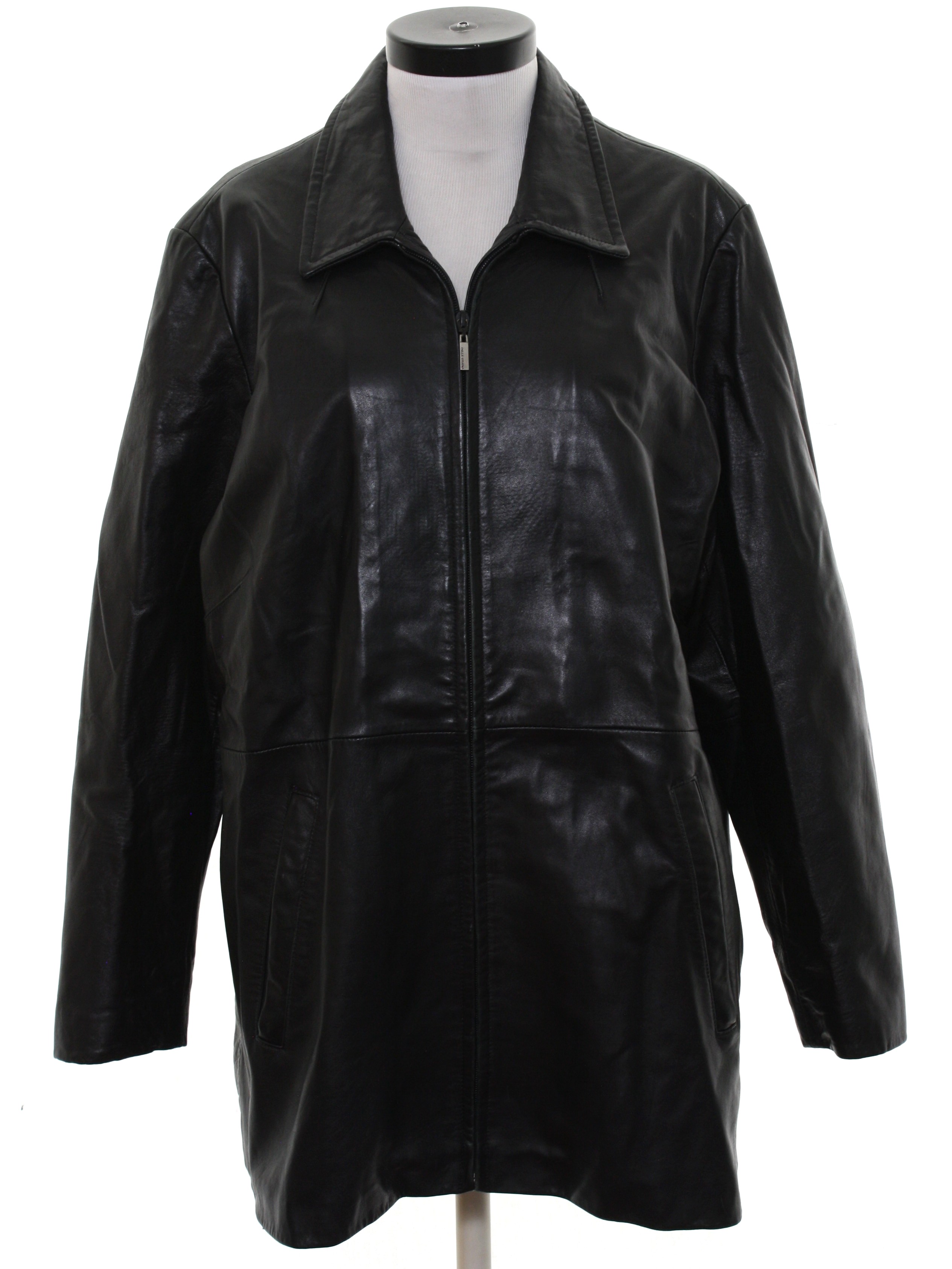Leather Jacket: 90s -Wilsons Leather Pelle Studio- Womens