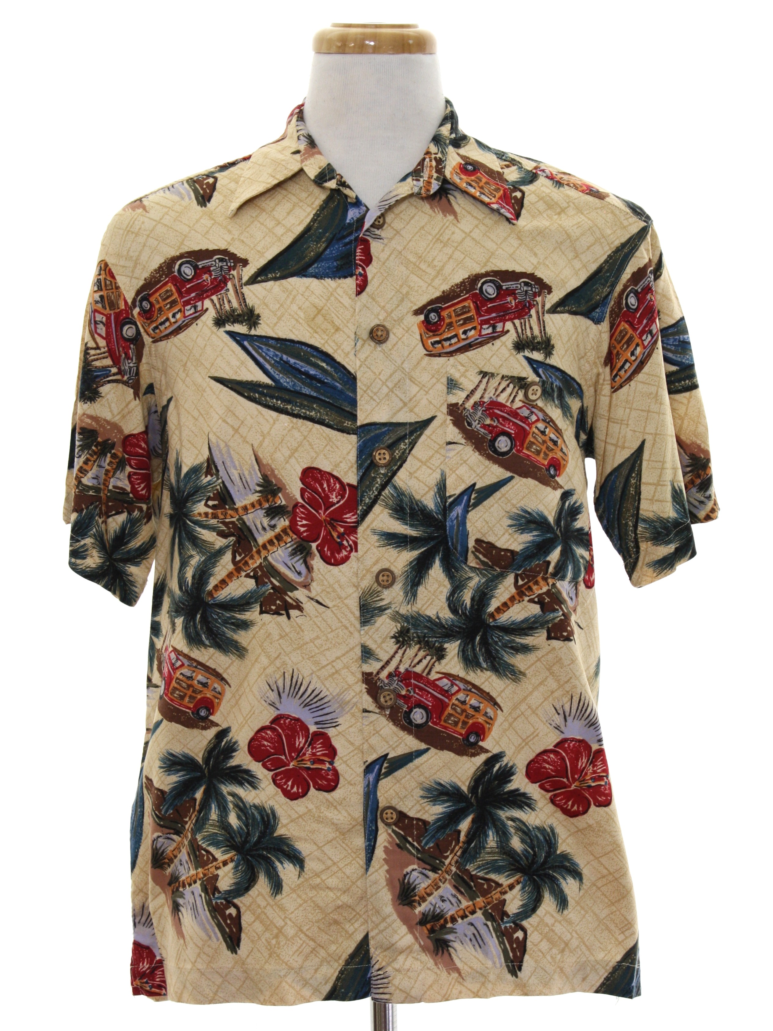 Chereskin Eighties Vintage Hawaiian Shirt: 80s -Chereskin- Mens tan ...