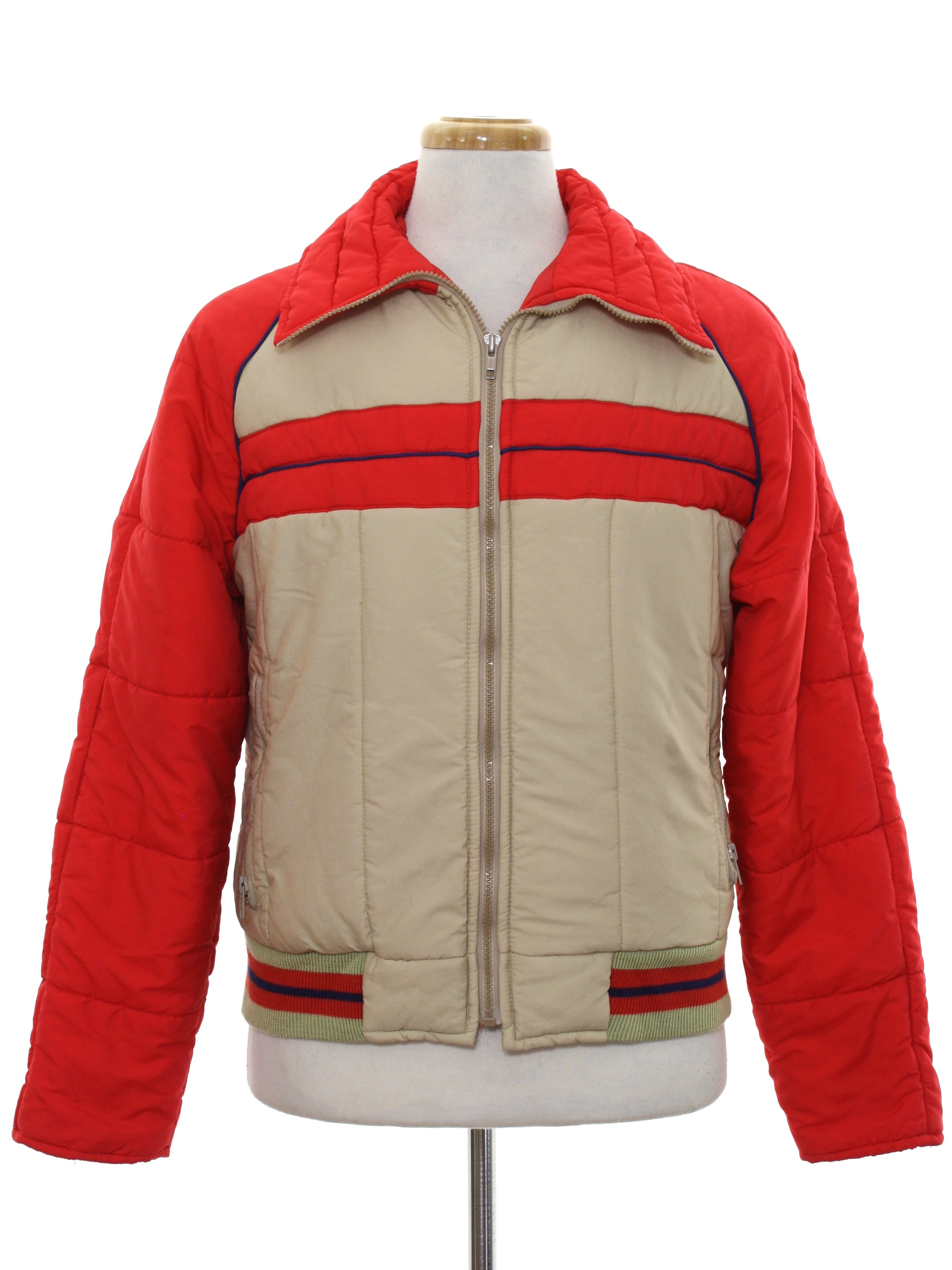 80's Vintage Jacket: 80s -Windbreaker- Mens red background