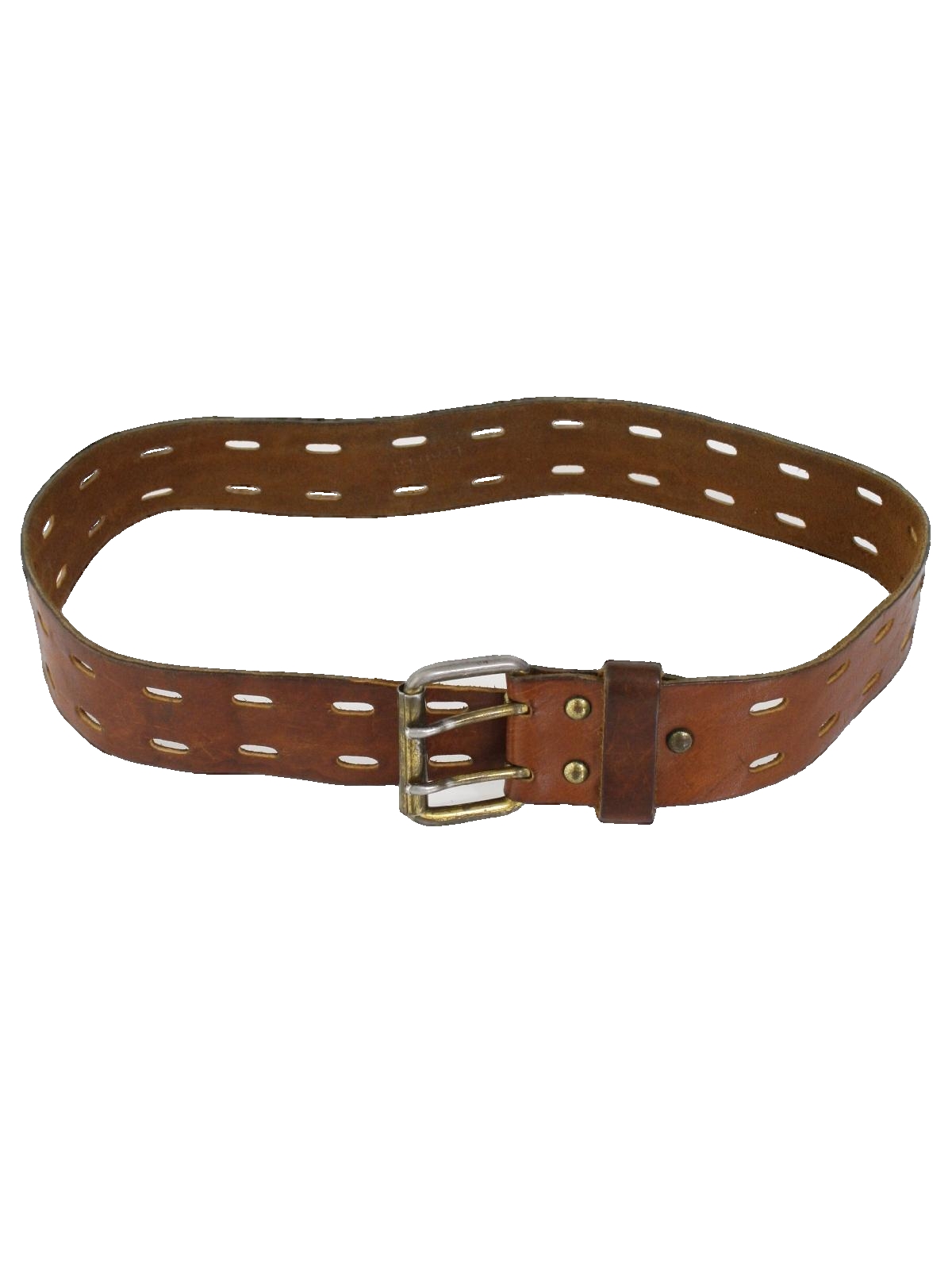 Vintage 90s Belt: 90s -Missing Label- Mens dark brown background ...