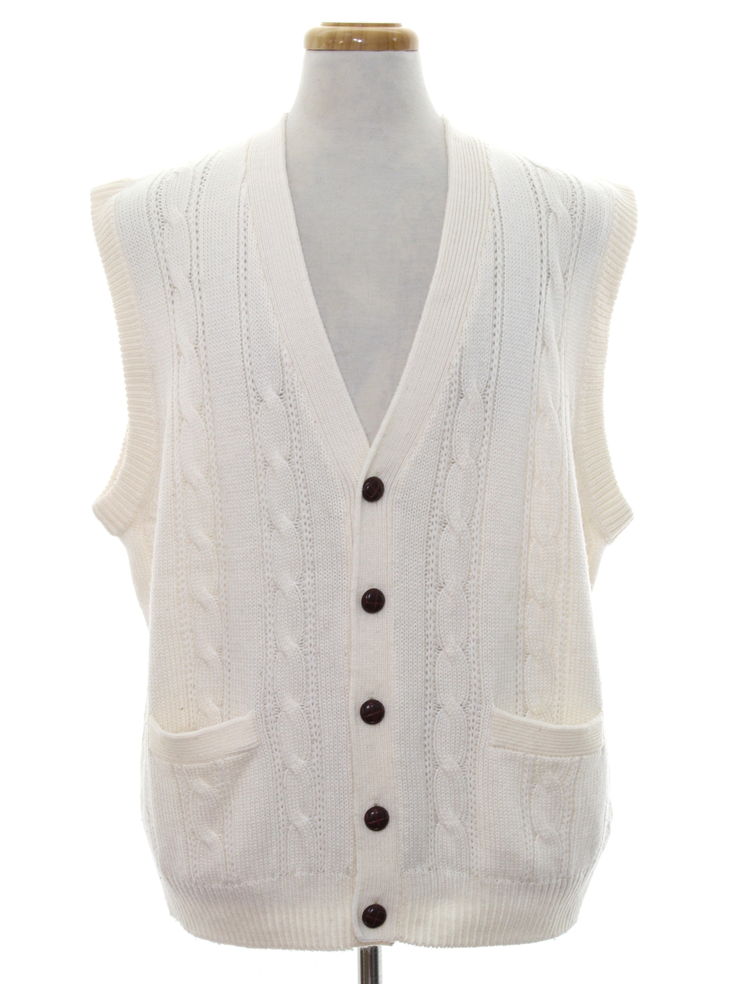 men's button front sweater vest