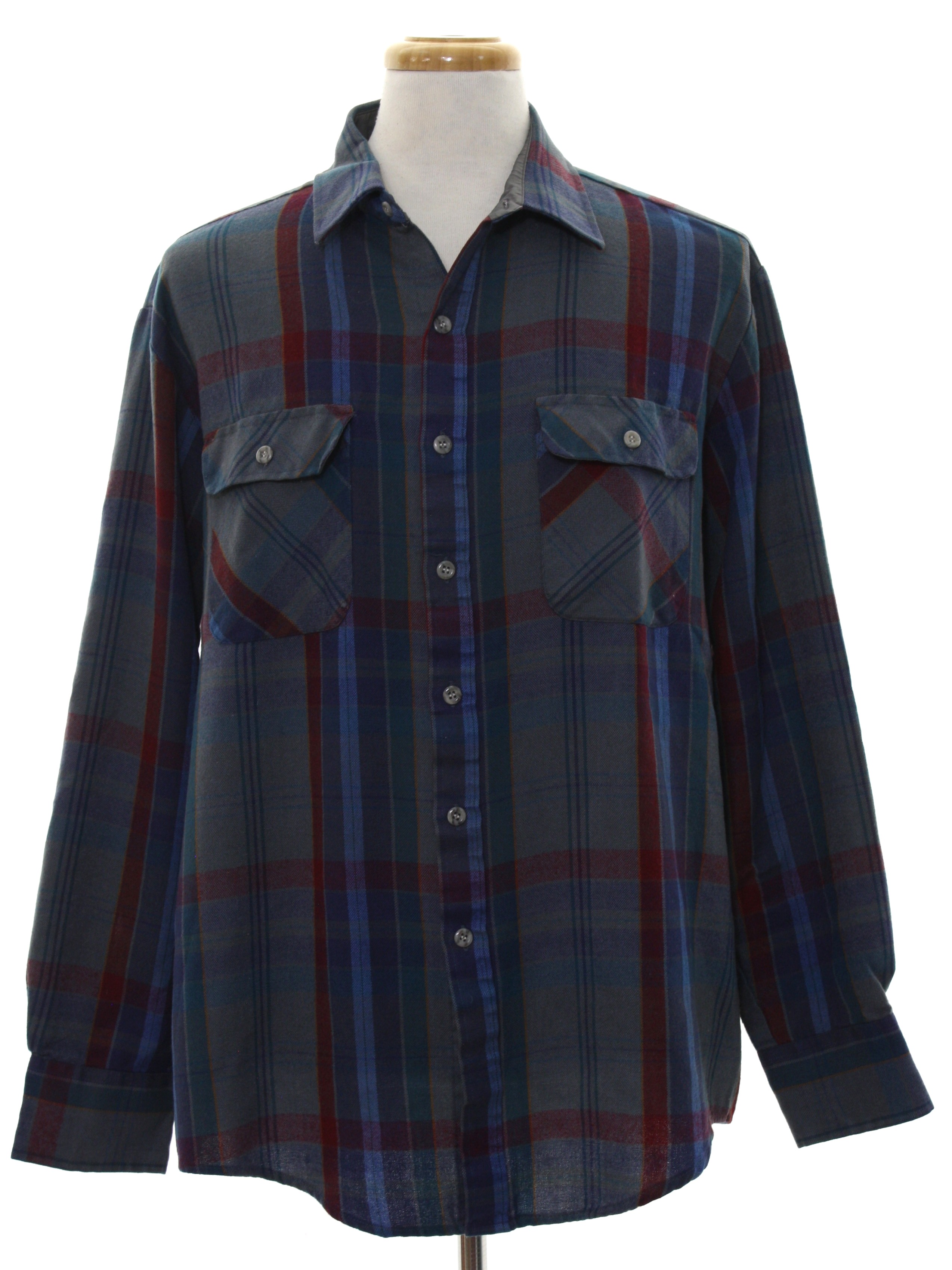 Vintage 1980s Light Purple Plaid Blouse Vintage 1980s Light Purple Plaid Blouse