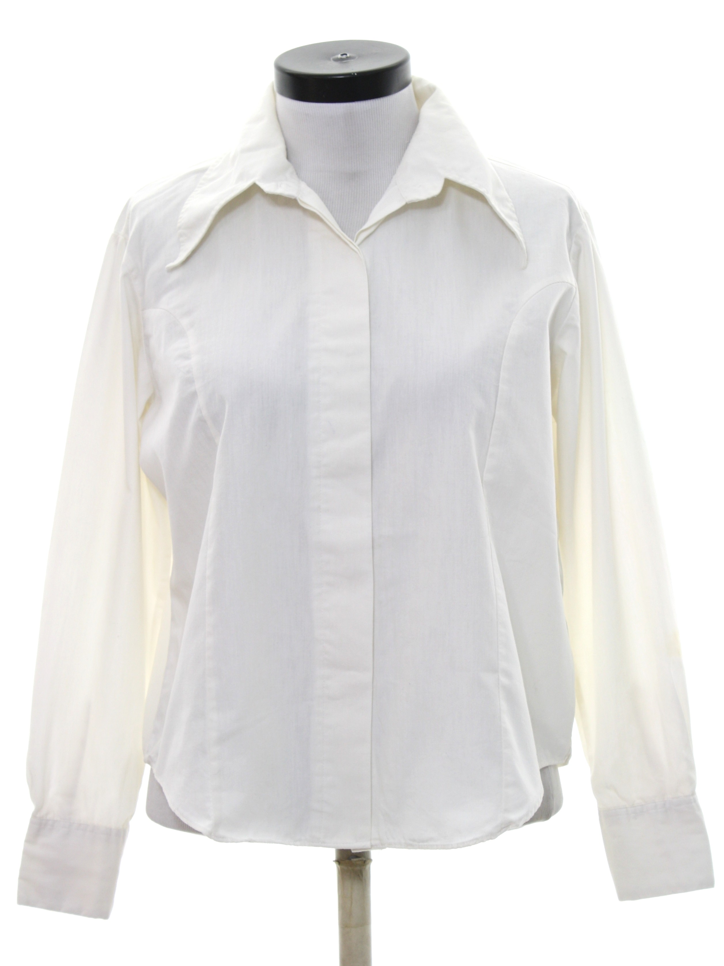 1970's Shirt (Permanent Press): 70s -Permanent Press- Womens white ...