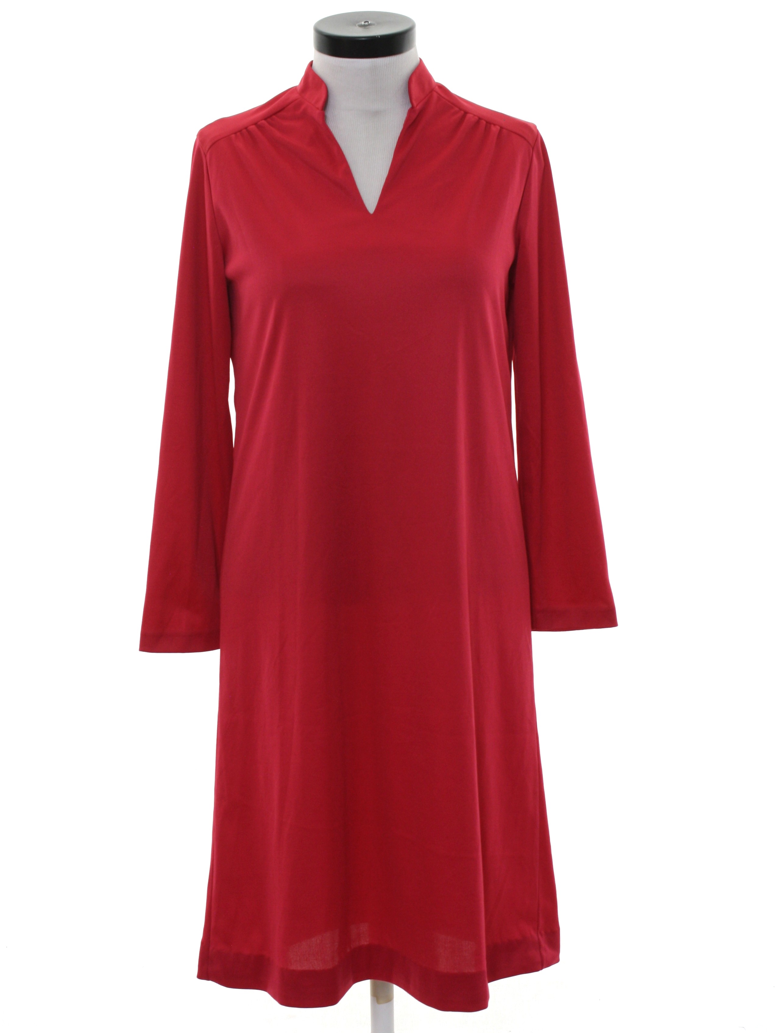 Vintage Lady Blair 1970s Dress: 70s -Lady Blair- Womens berry red ...