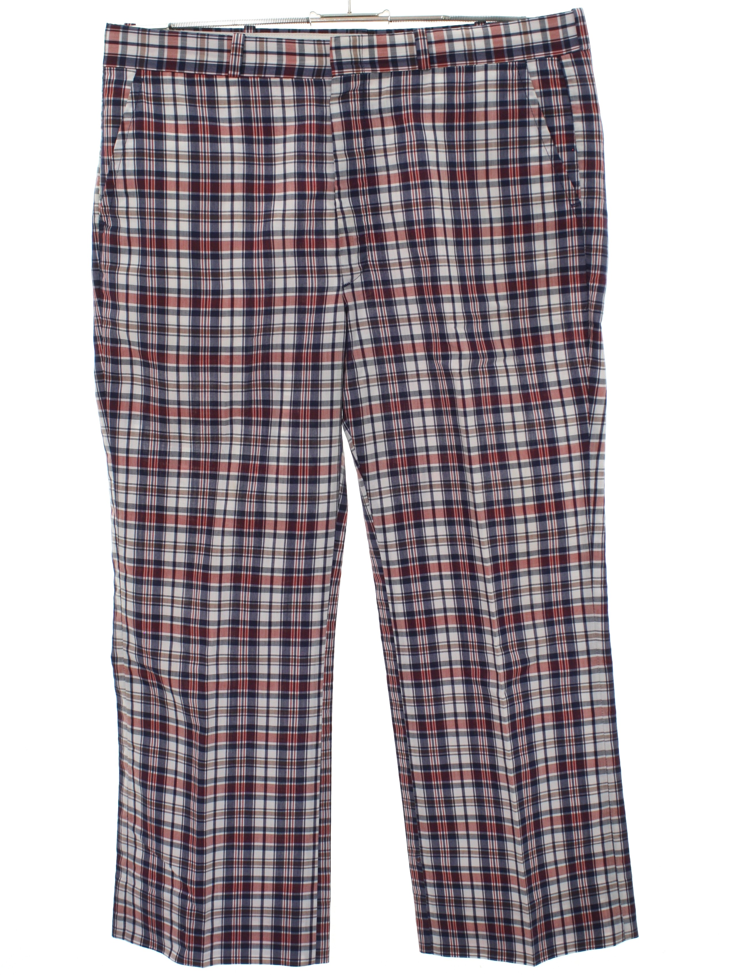 Retro 80's Pants: 80s -Farah- Mens white, midnight blue, red and brown ...