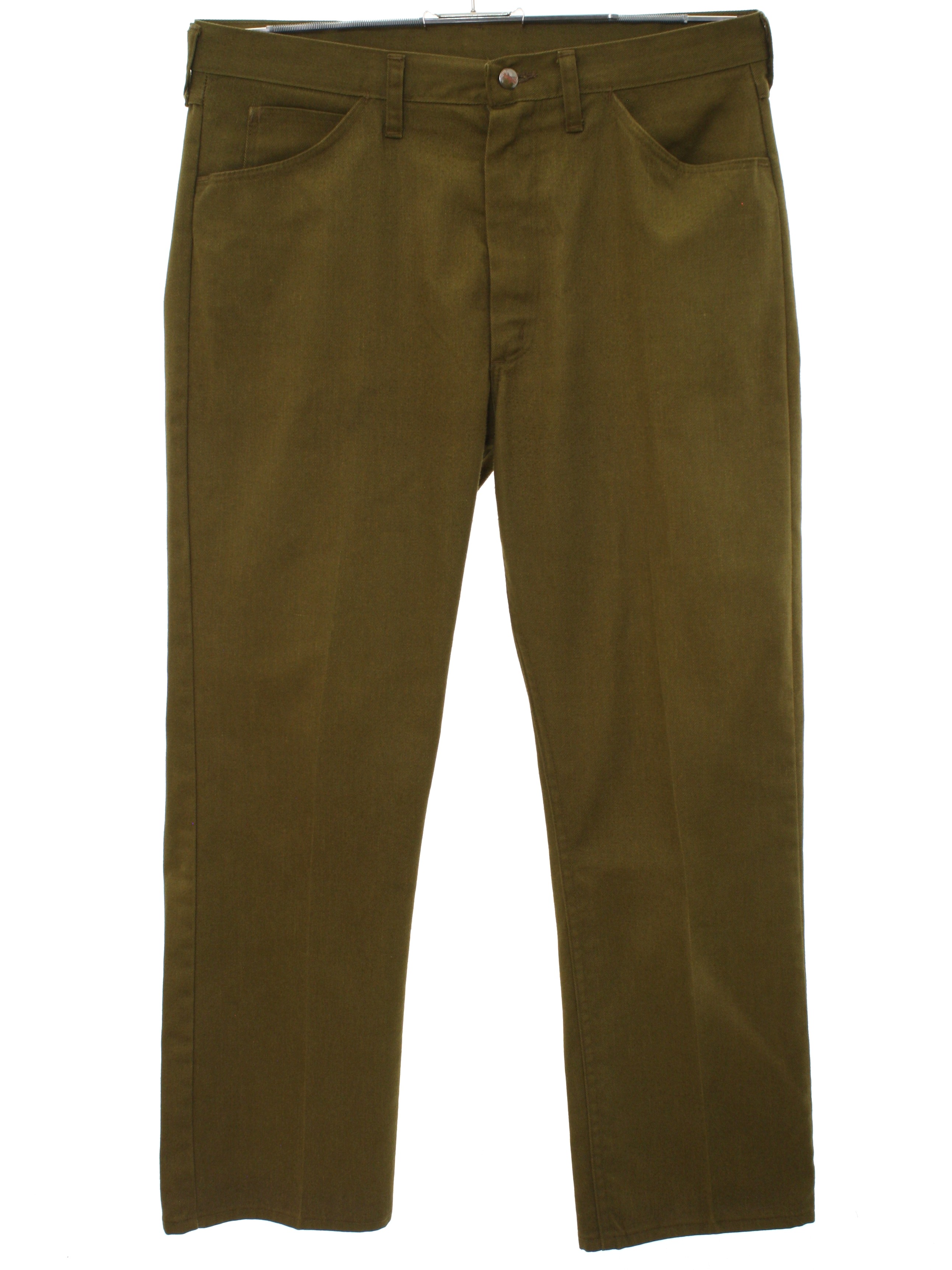 1960's Pants (Wrangler): 60s -Wrangler- Mens dark harvest gold solid ...