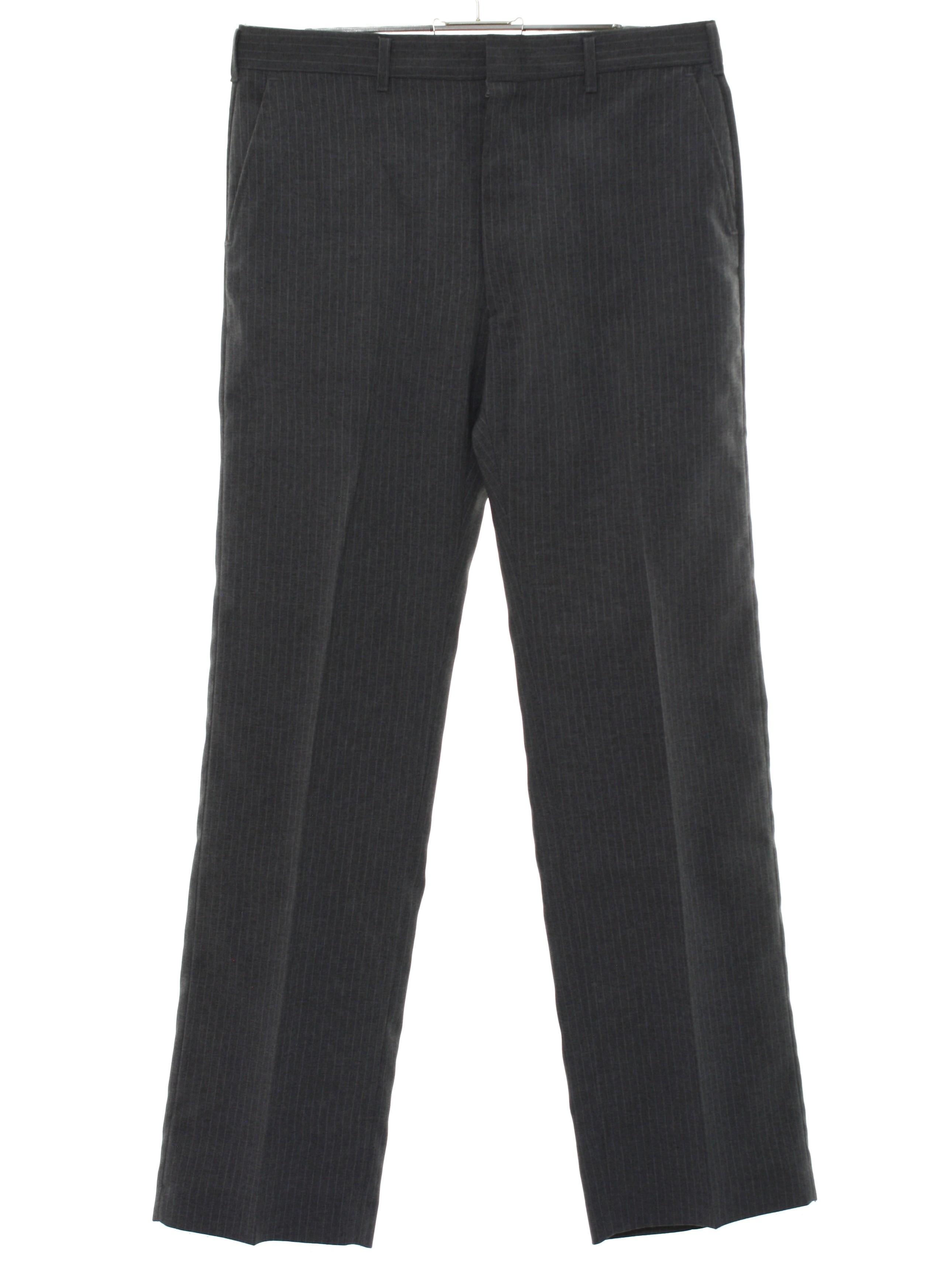 1980s Vintage Pants: 80s -Haggar- Mens heathered grey with light grey ...