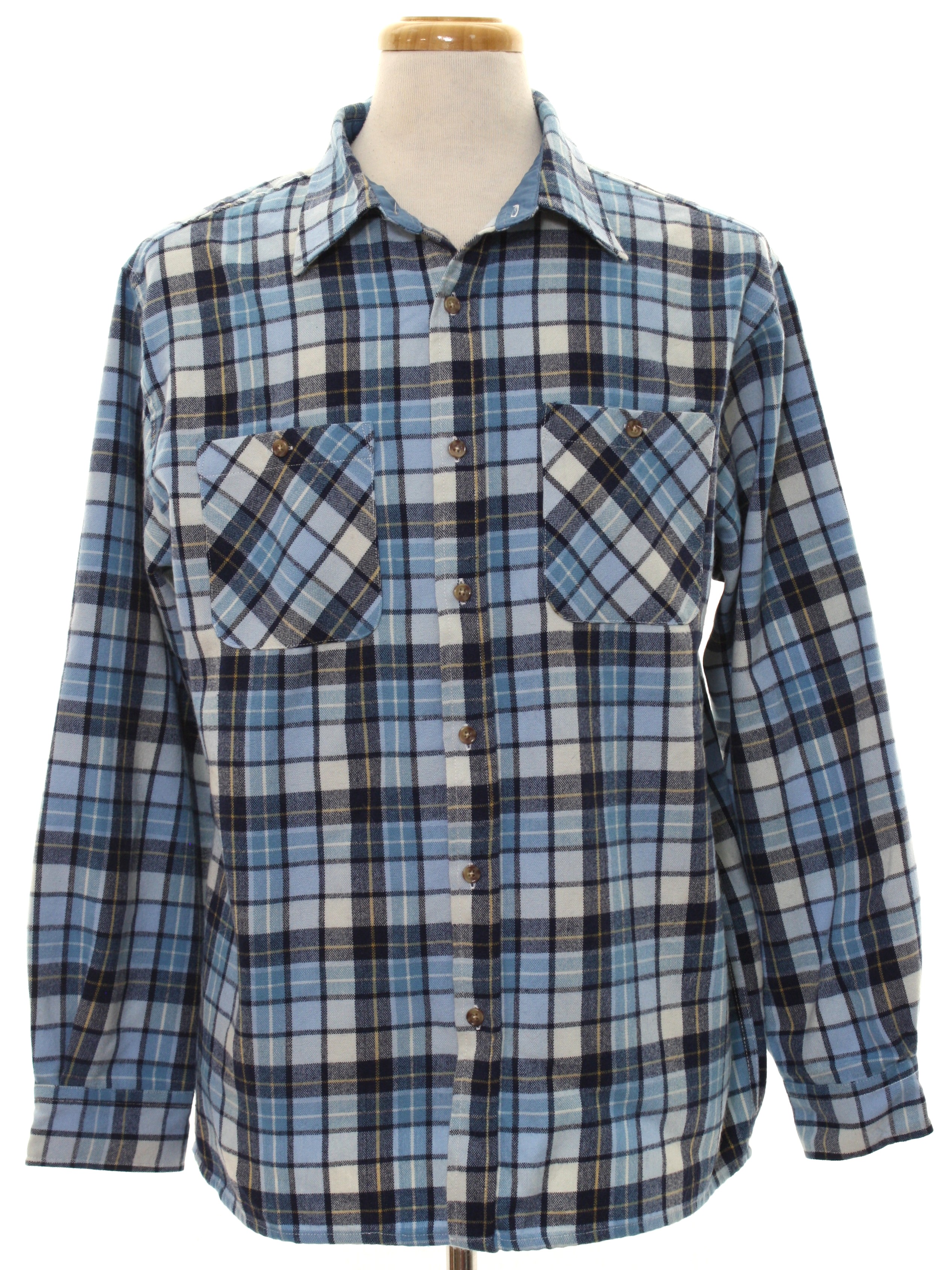 90s Vintage John Blair Shirt: 90s -John Blair- Mens light blue ...