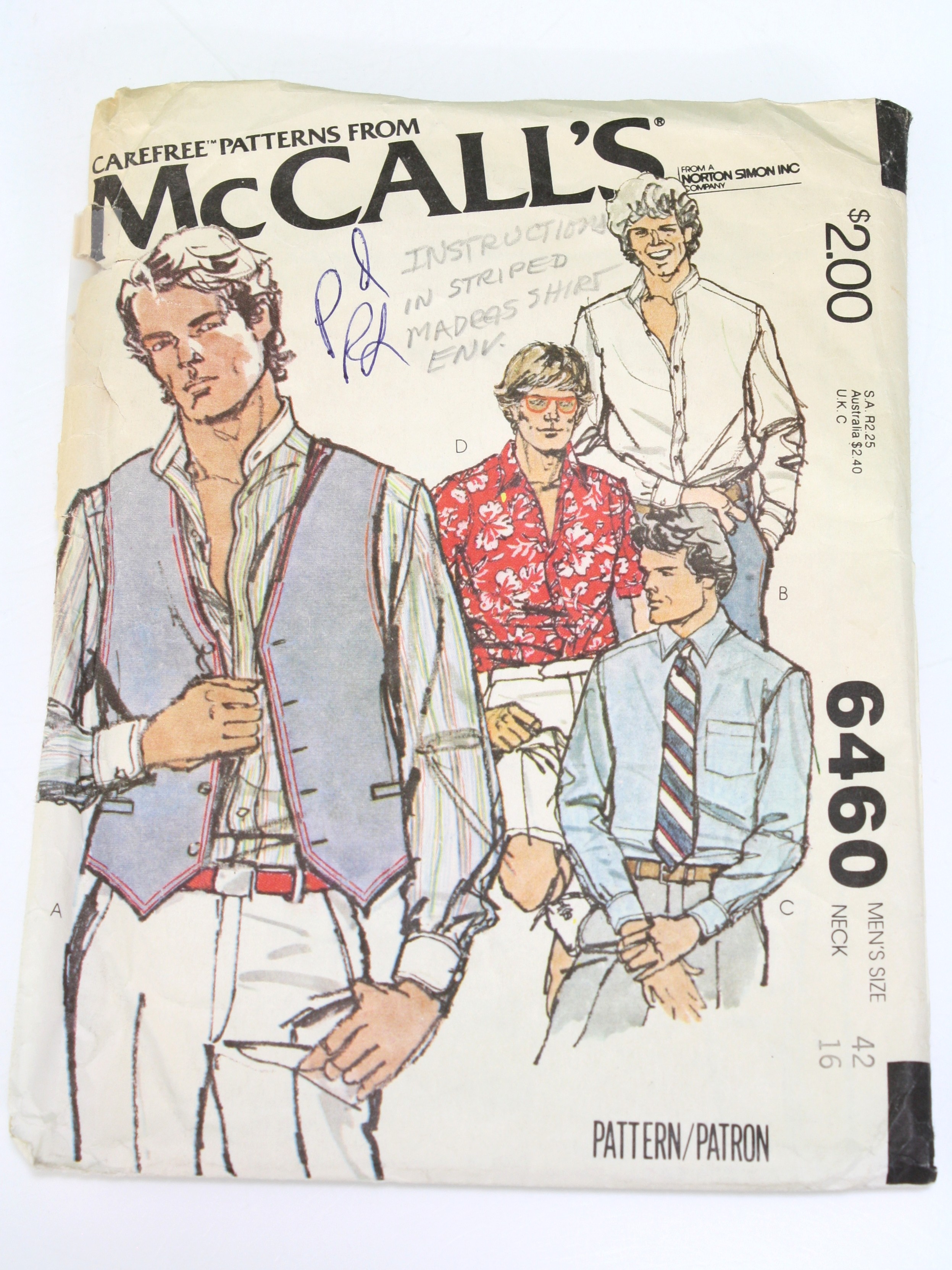 Seventies McCalls Pattern No. 6460 Sewing Pattern: 70s -McCalls Pattern ...
