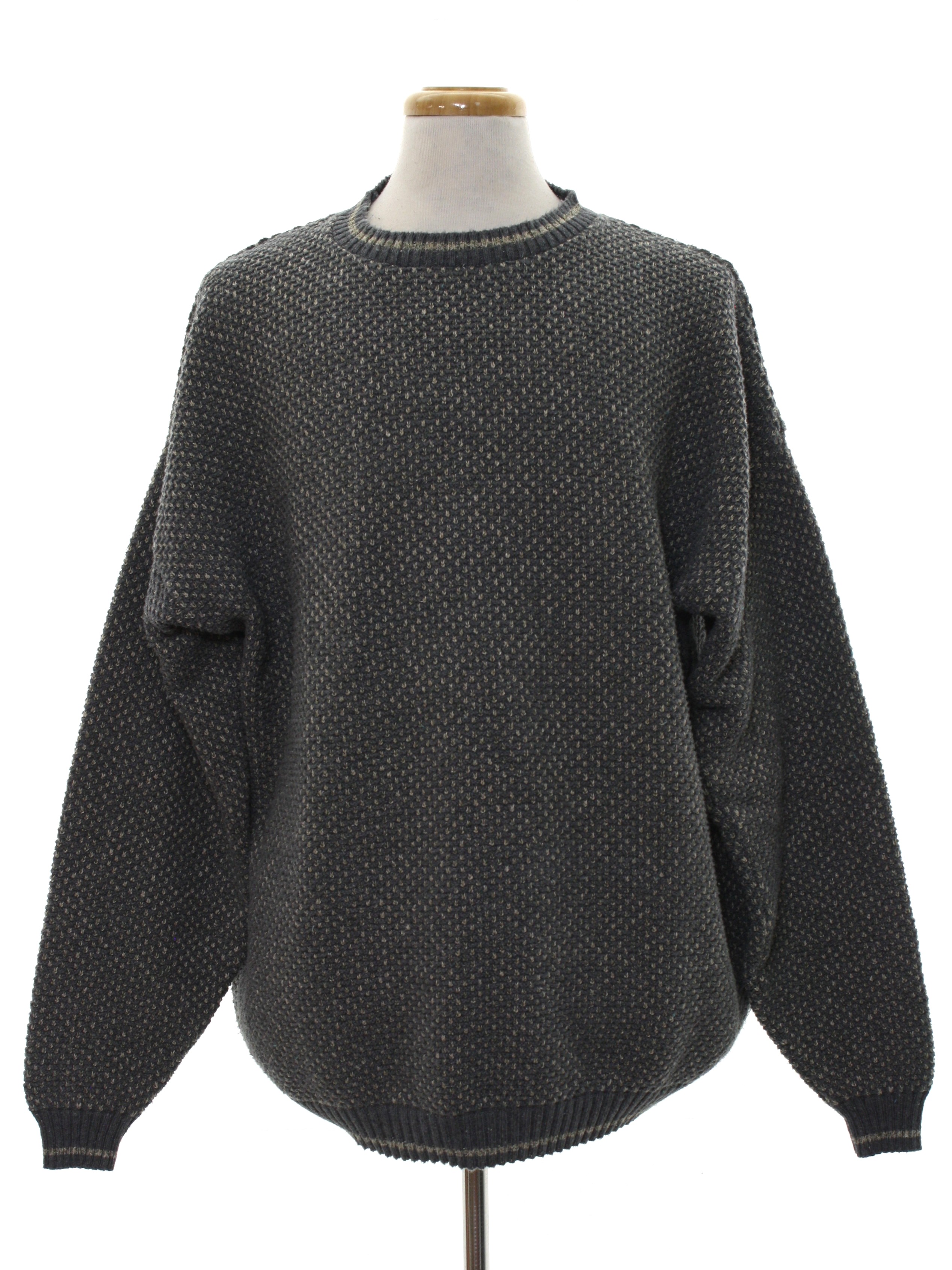 Retro 1980's Sweater (Woolrich) : 80s -Woolrich- Mens grey and tan ...
