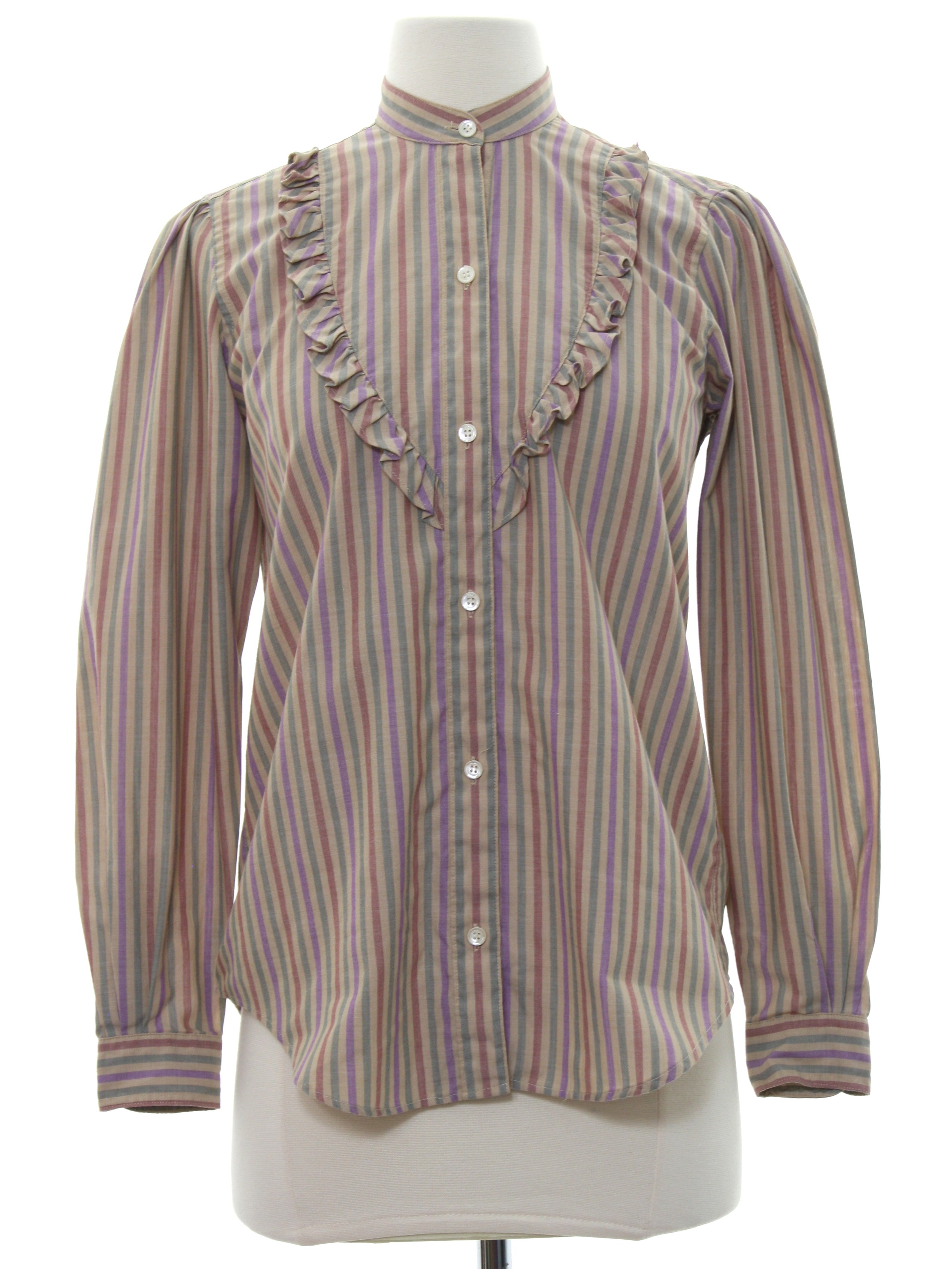 Vintage John Henry 1980s Shirt: 80s -John Henry- Womens taupe ...