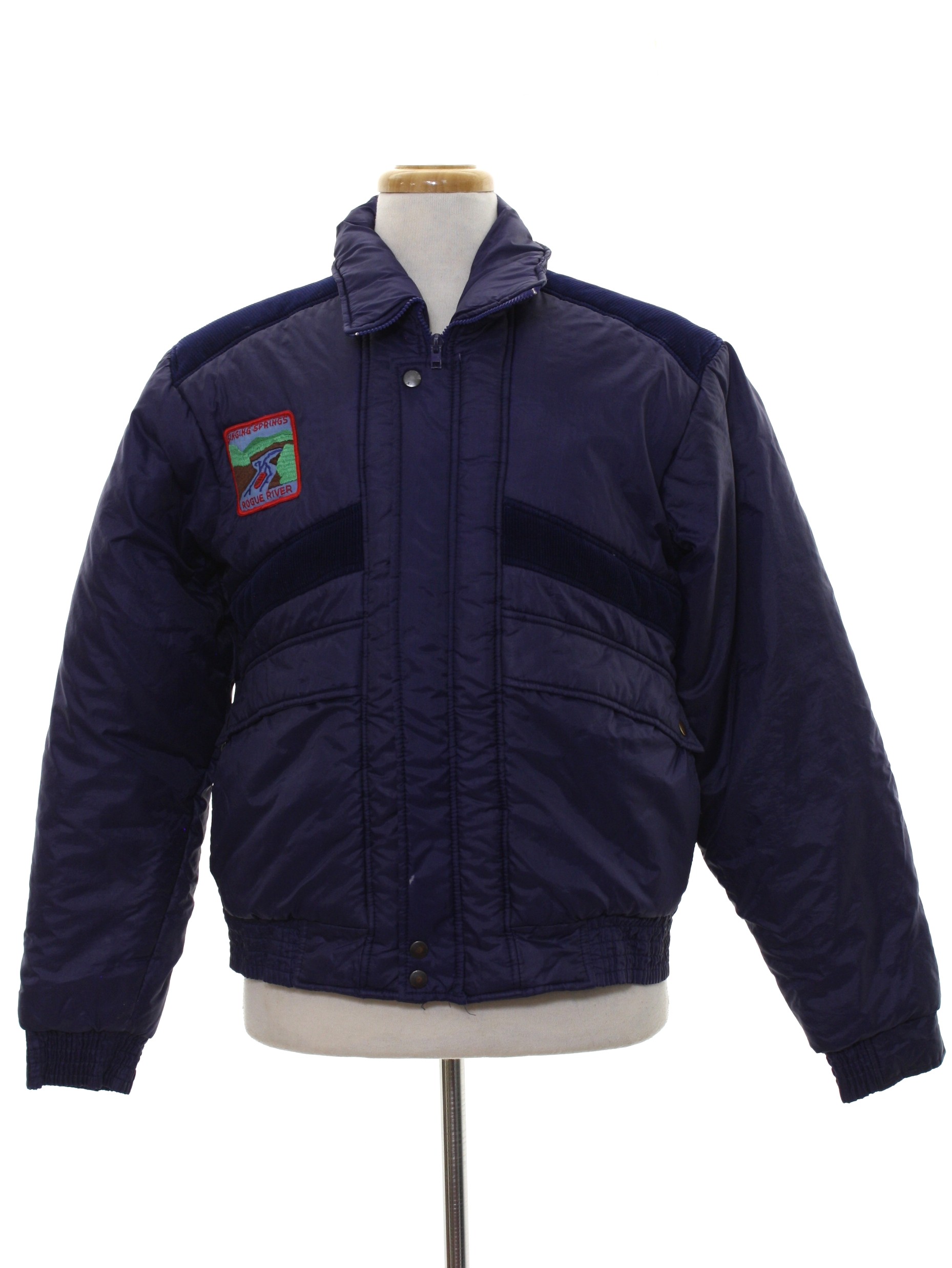 1980s Alpine Ski Jacket: 80s -Alpine Ski- Mens midnight blue background ...