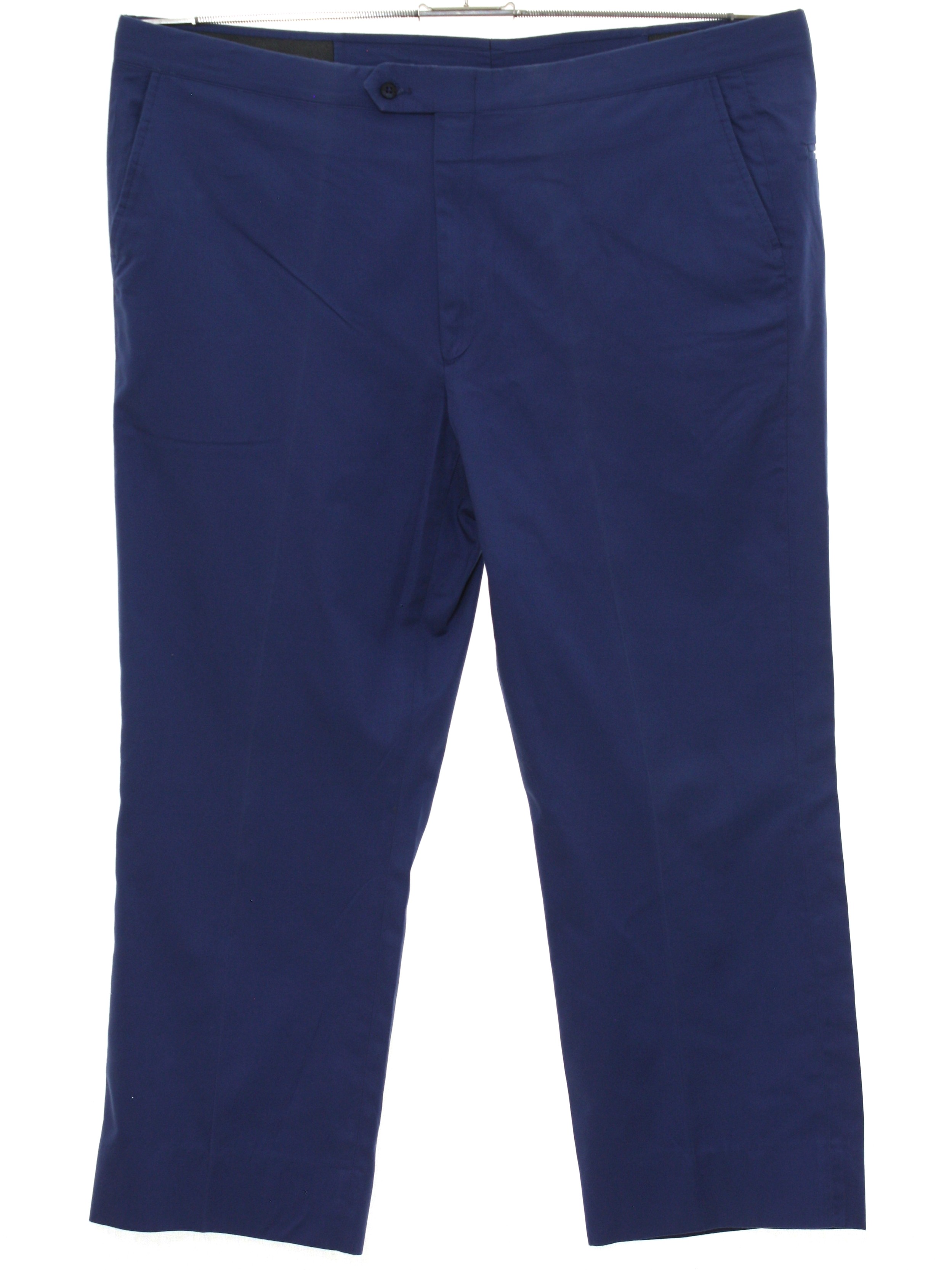 Vintage Sansabelt 1980s Pants: 80s -Sansabelt- Mens dusty dark blue ...