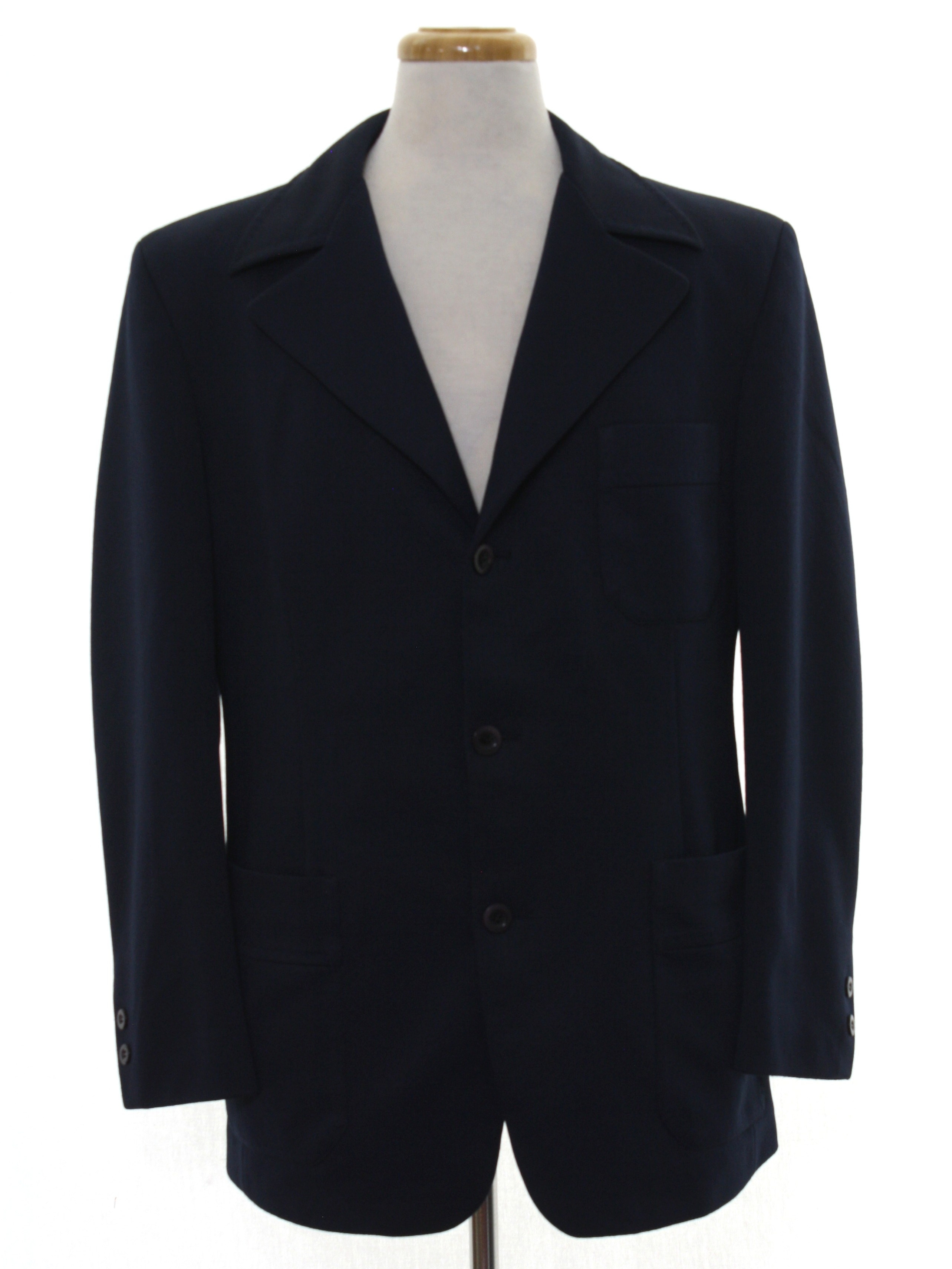 Vintage Jaymar 1960s Jacket: 60s -Jaymar- Mens navy polyester double ...