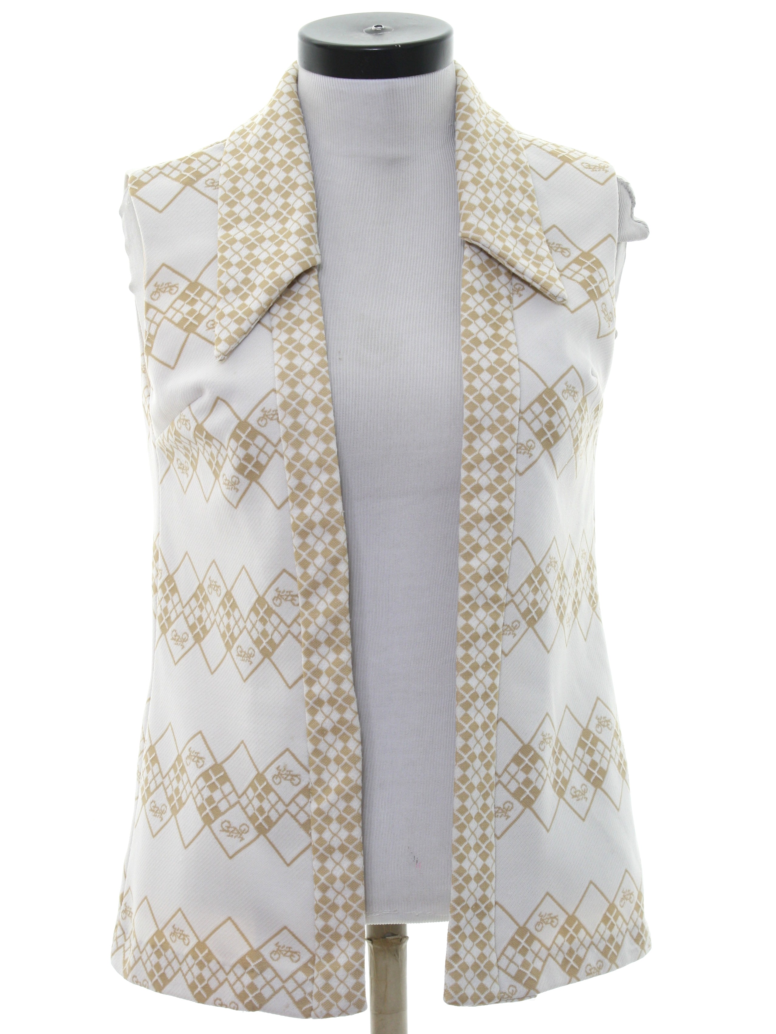 70's Made in Baja Vest: 70s -Made in Baja- Womens winter white ...