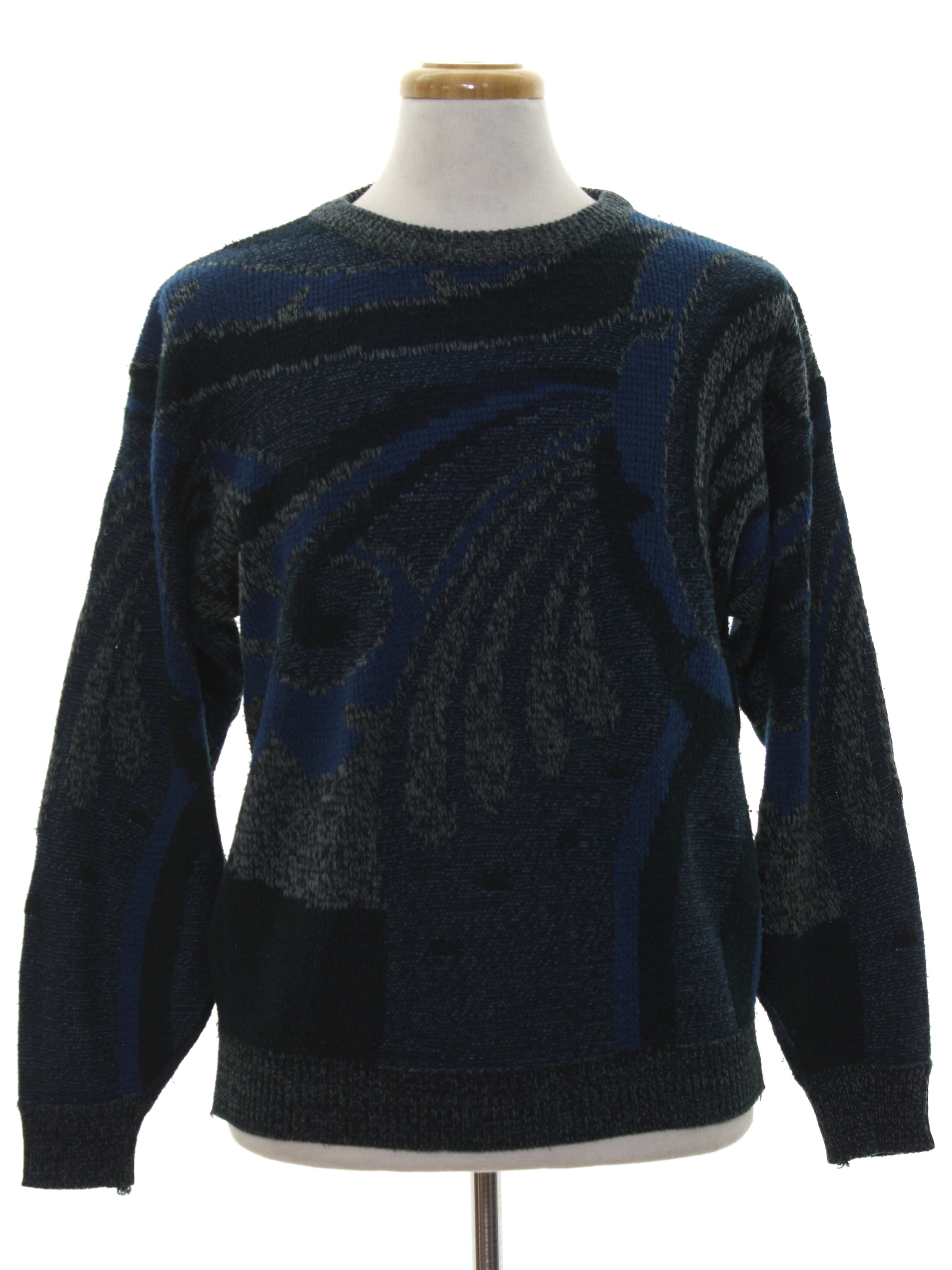 Retro 1980's Sweater (Saturdays) : 80s -Saturdays- Mens navy blue ...