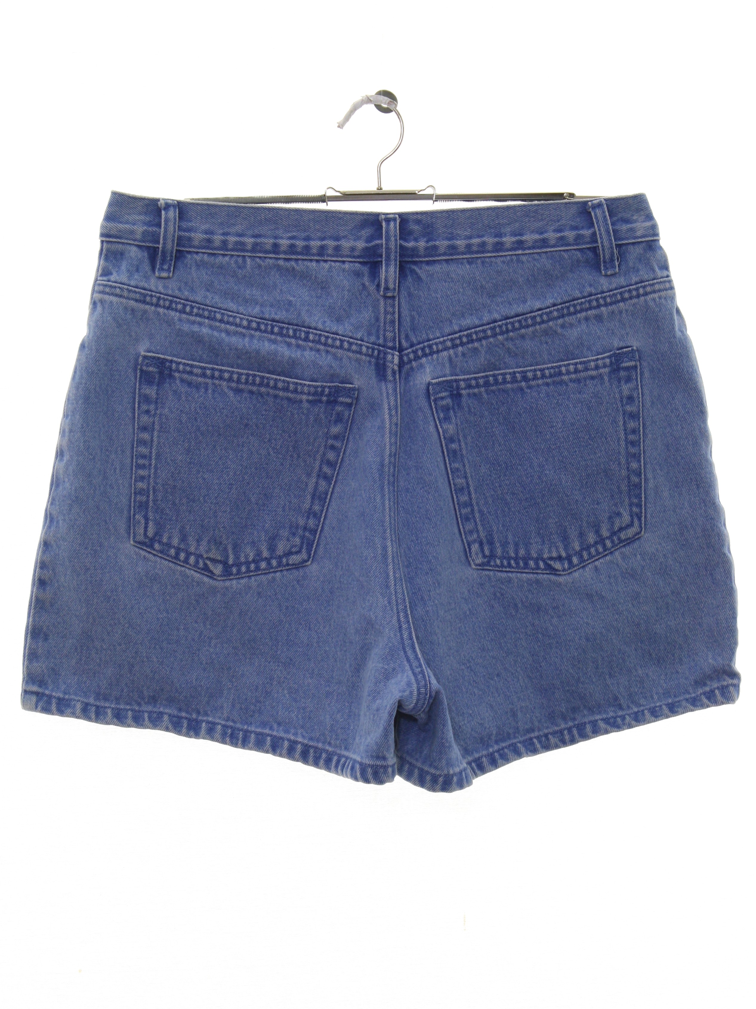 90s Retro Shorts: 90s -BE Blues- Womens bright blue over dyed ...