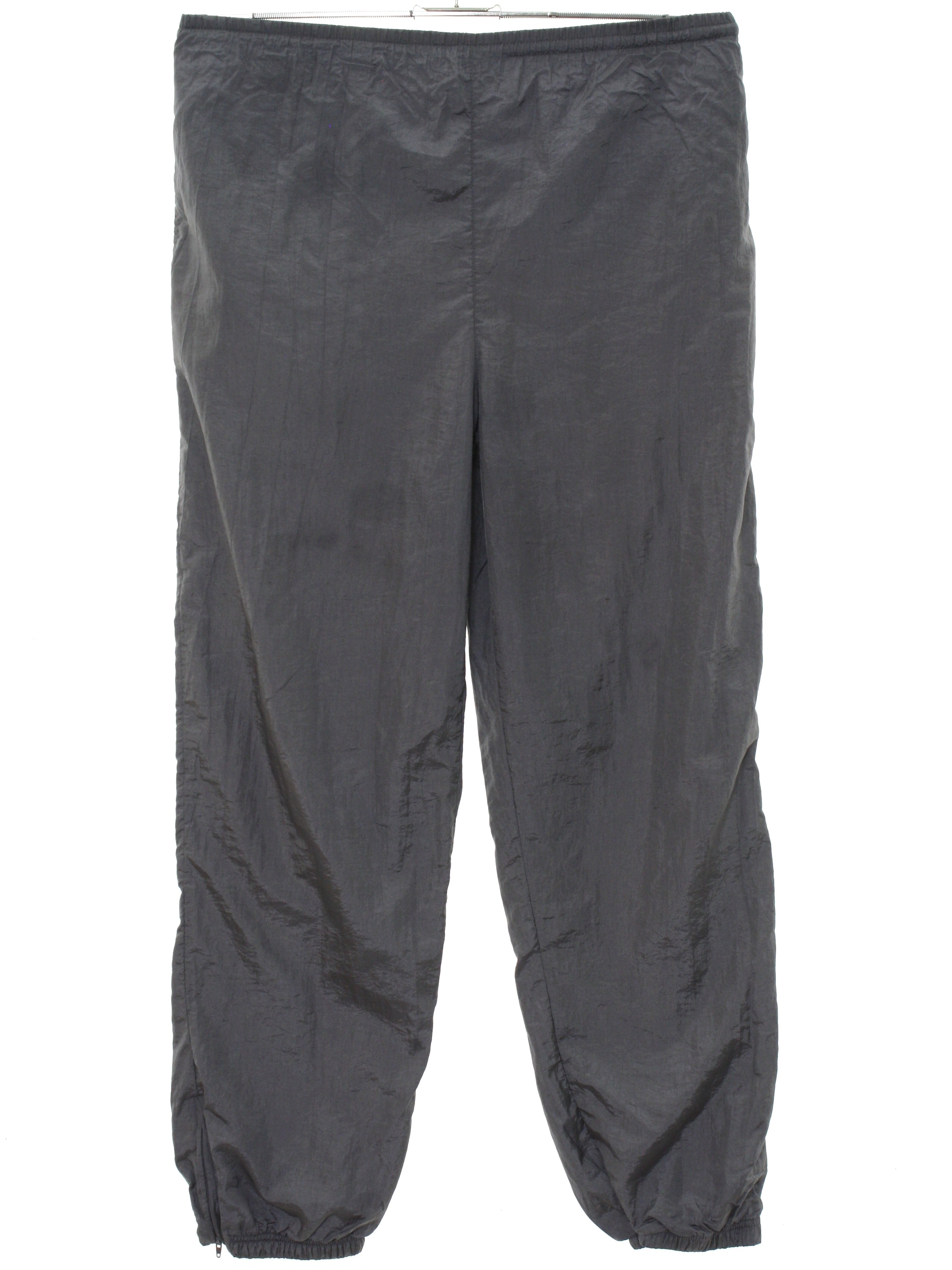 1980's Vintage Vizor Pants: 80s -Vizor- Mens grey solid colored nylon ...
