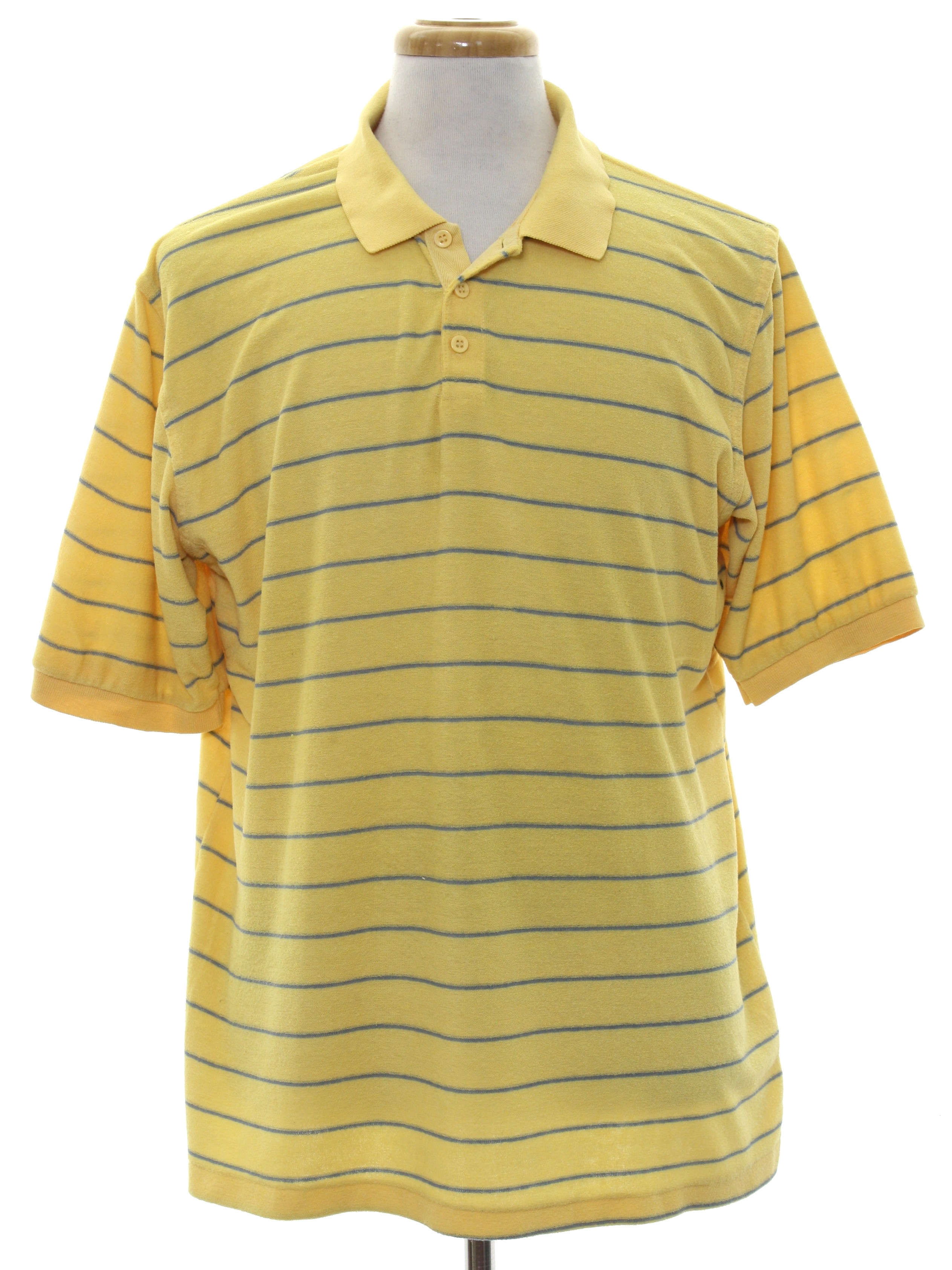 1980's Vintage Trader Bay Shirt: 80s -Trader Bay- Mens soft yellow with ...
