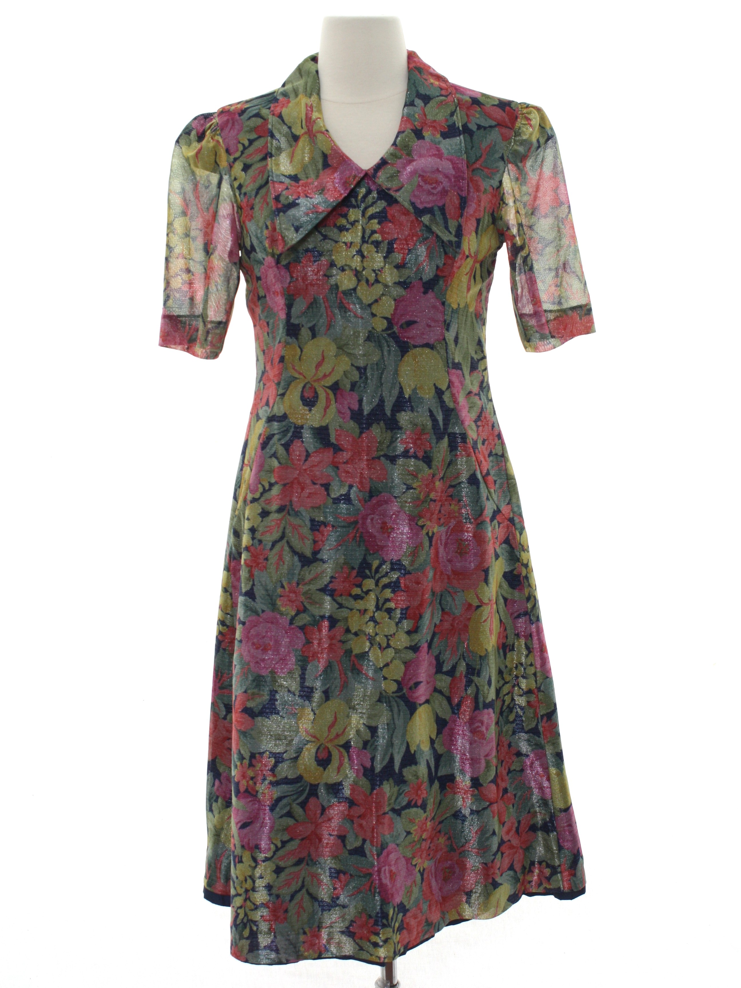 1980s floral dress