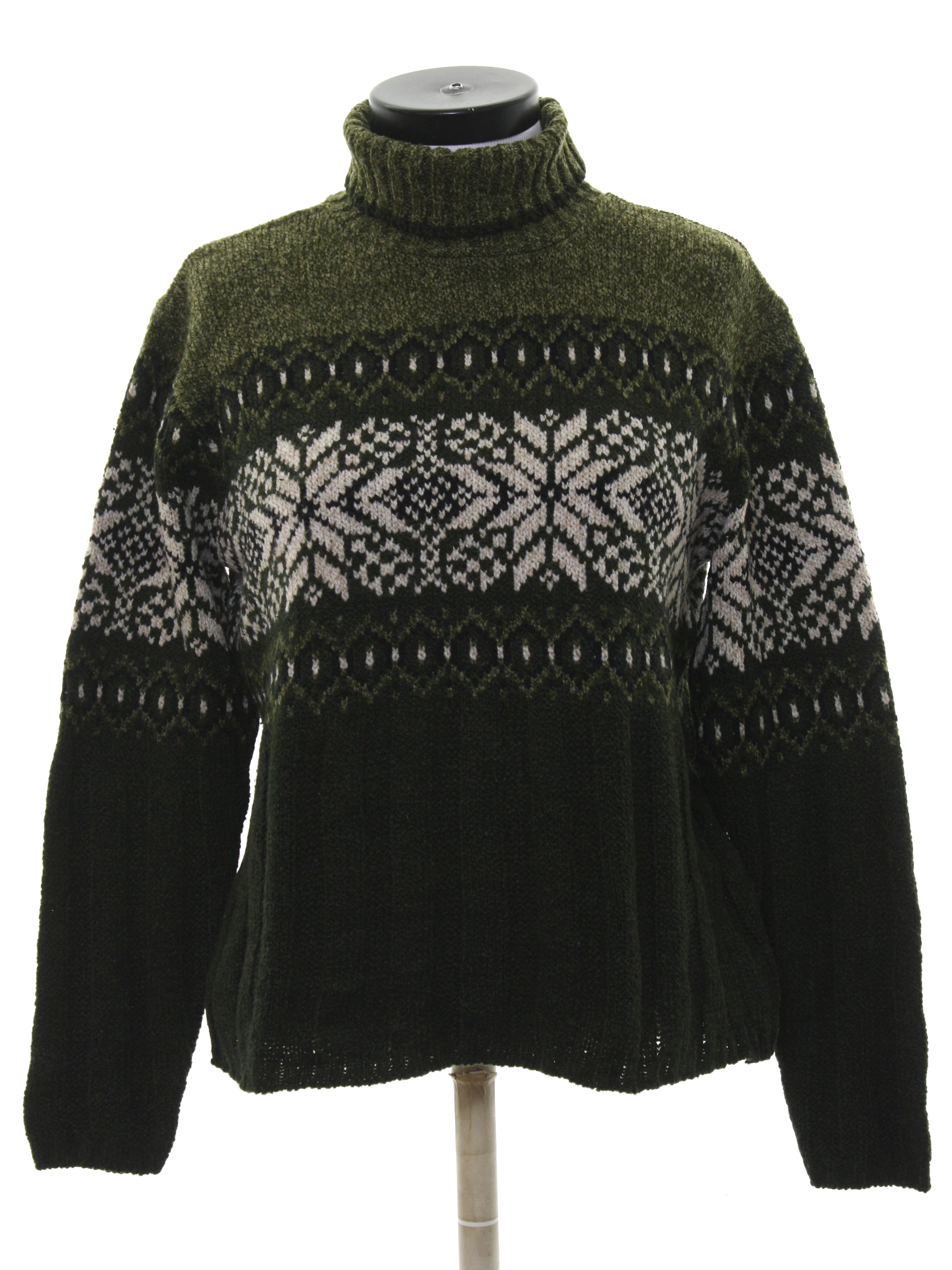 1990\u0027s Fashion Bug Womens Snowflake Ski Sweater