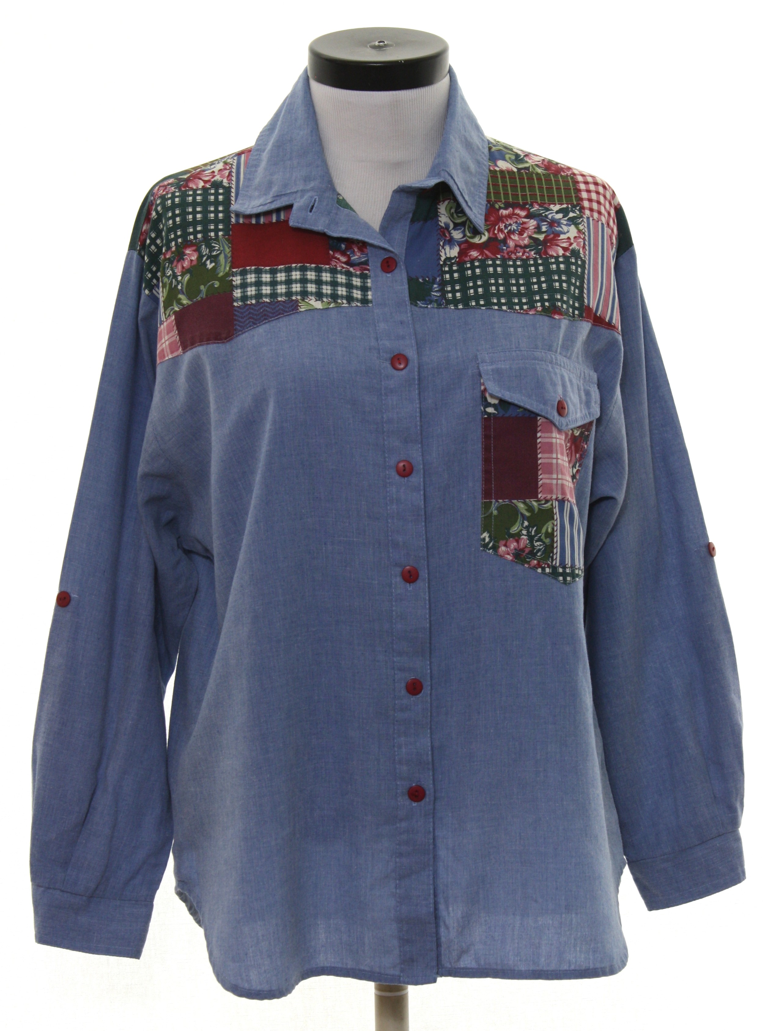 1980's Retro Hippie Shirt: 80s -Tapestry- Womens hazy blue background ...
