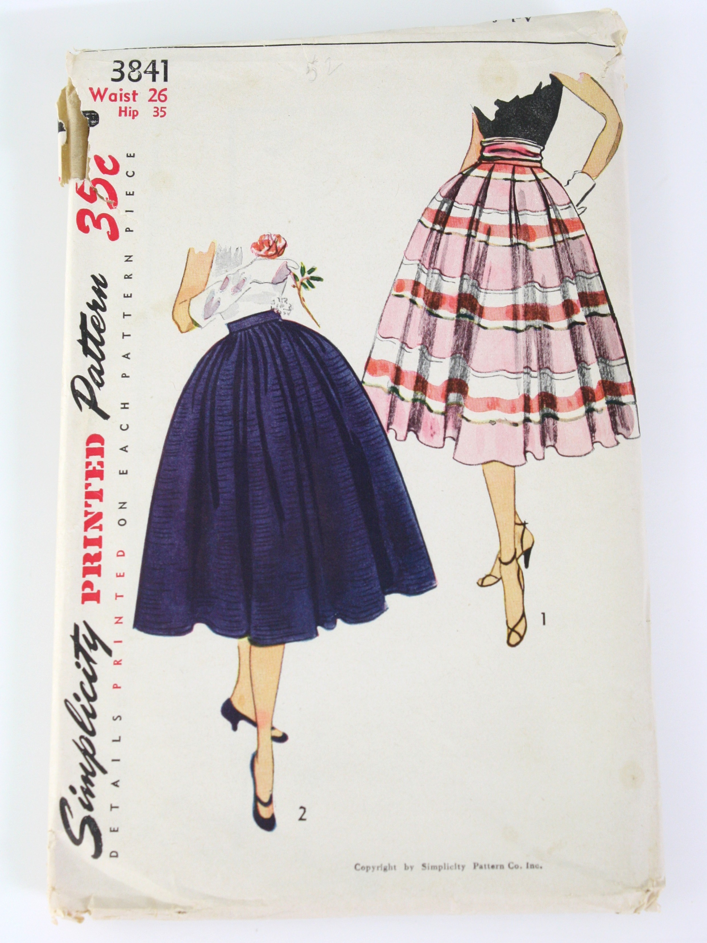 Retro 50's Sewing Pattern 50s Simplicity Pattern No. 3841 Womens