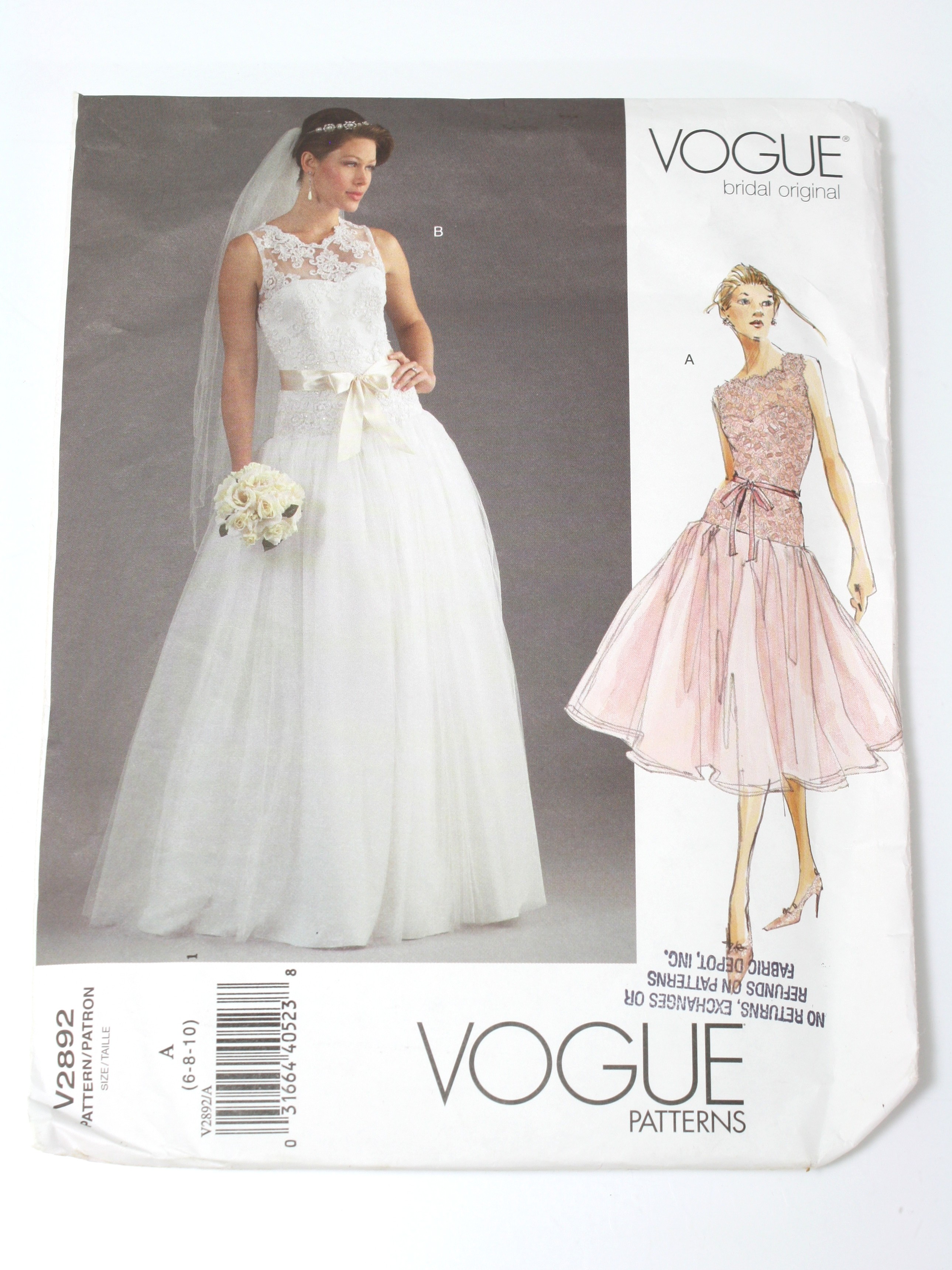 1960s GLAMOROUS Wedding Bridal Gown Pattern Vogue Special Design 4298 – A  Vintage shop