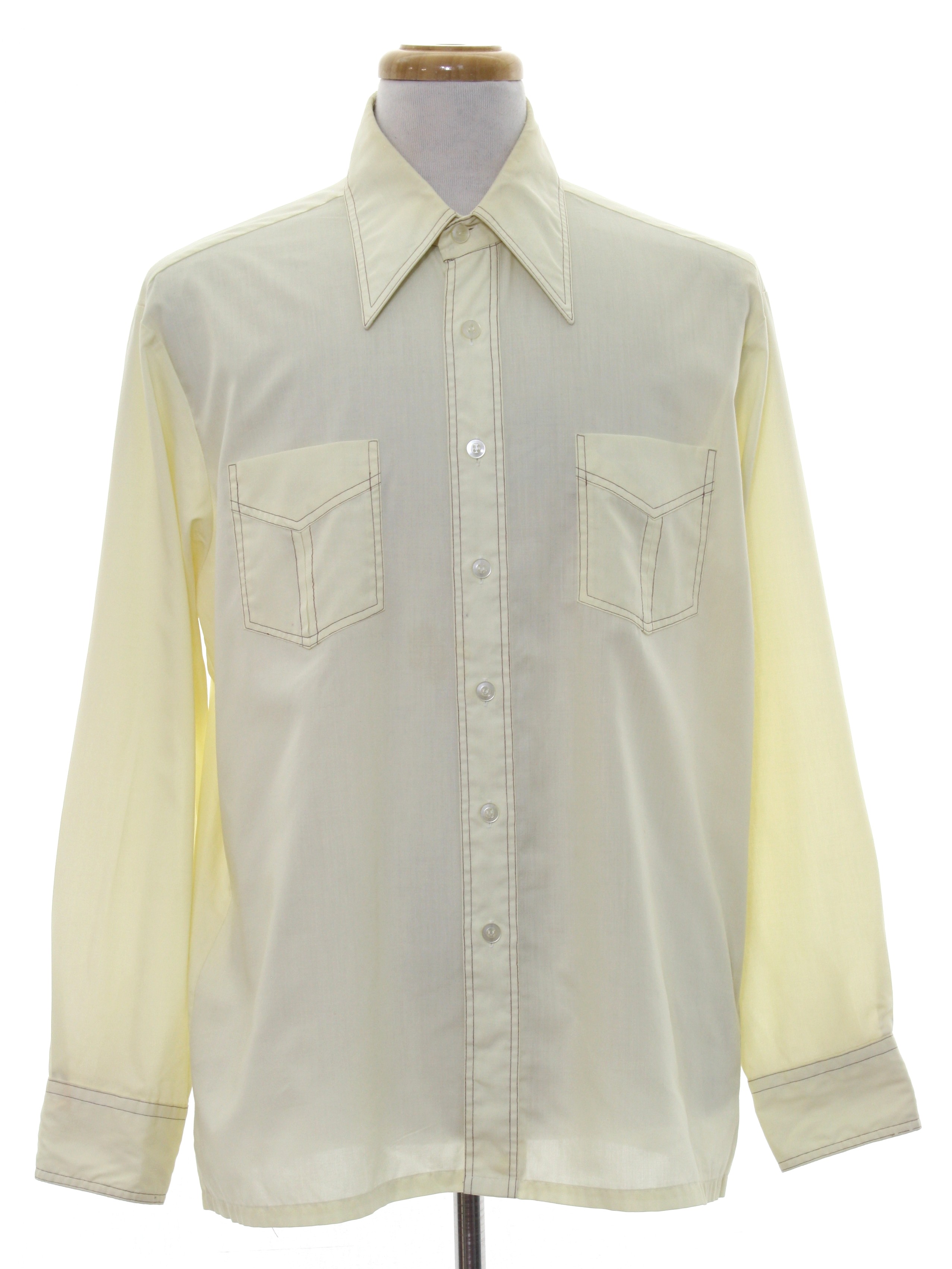 Retro 70s Shirt (JCPenney) : 70s -JCPenney- Mens baby yellow blended ...