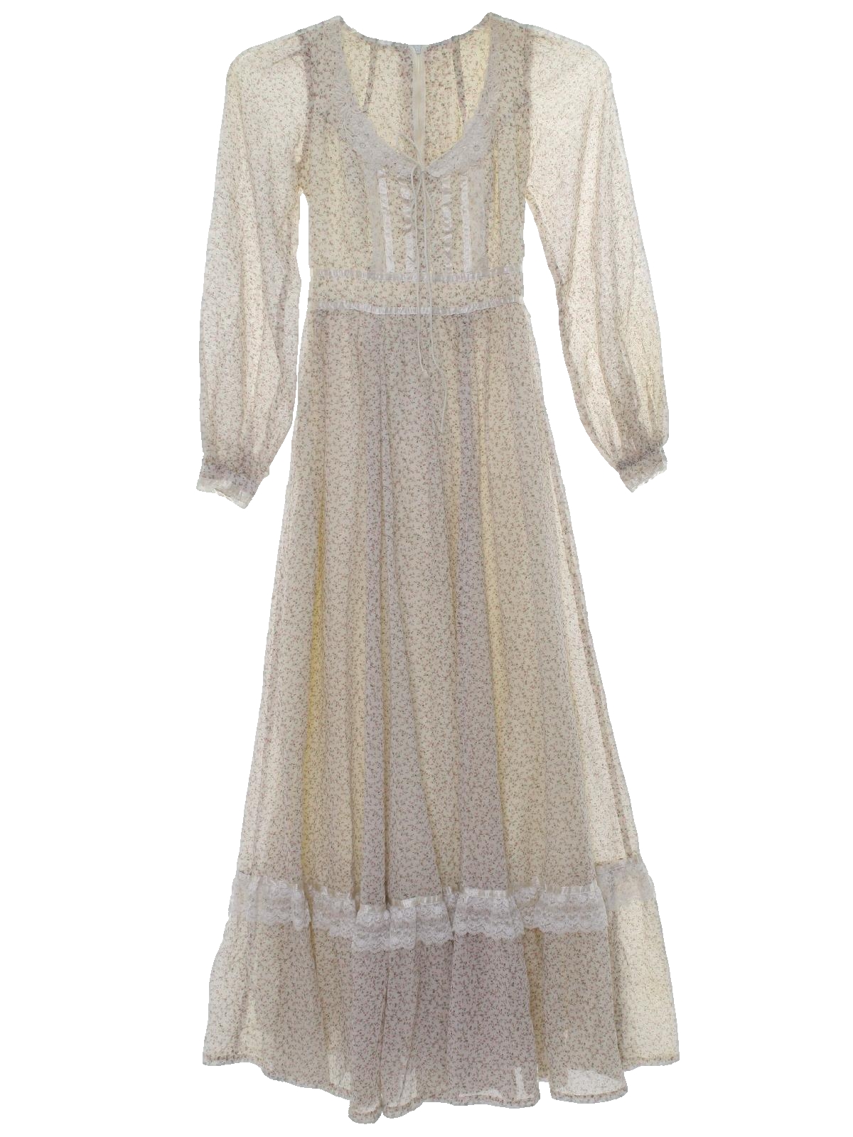 Vintage Gunne Sax 1980s Dress: 80s -Gunne Sax- Girls winter white ...