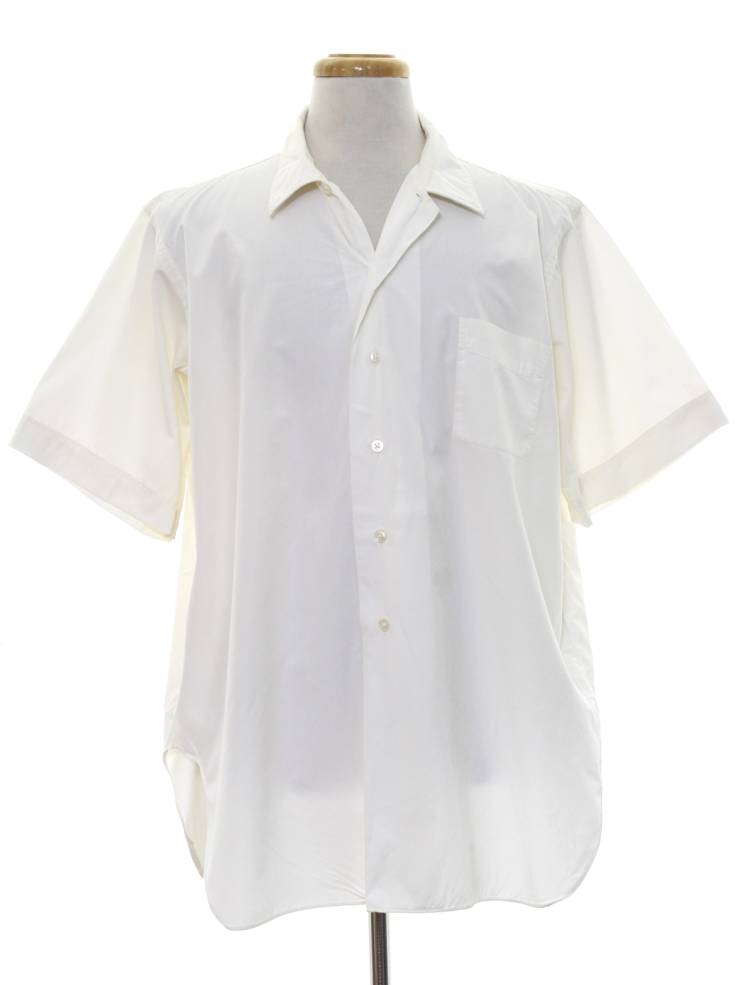 Retro 50's Shirt: 50s -Lowensons- Mens white background cotton short ...
