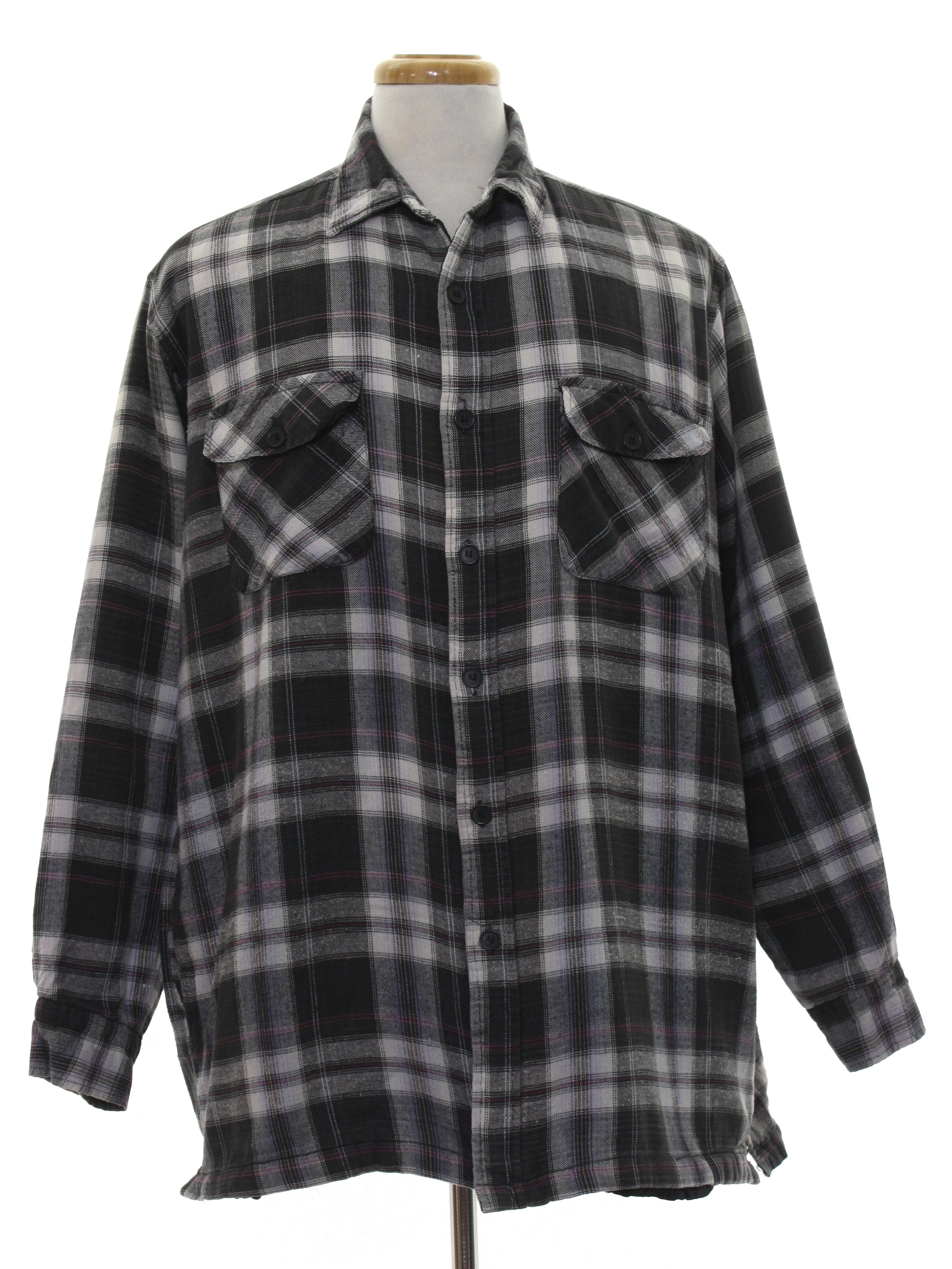 1990s Vintage Shirt: 90s -Sports Afield- Mens lightly faded black ...