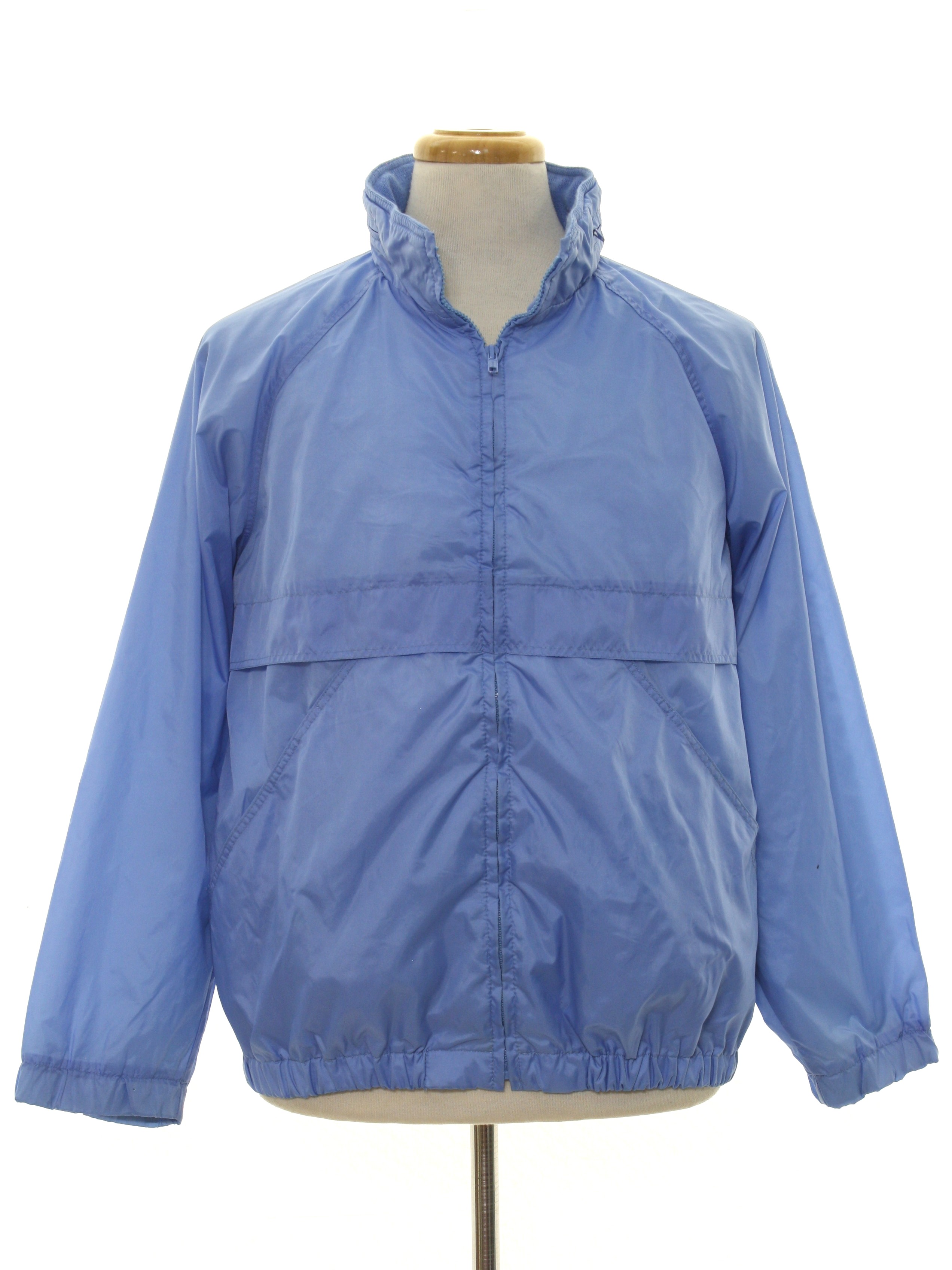 Vintage 1980's Jacket: 80s -CS Classic- Mens sky blue background nylon ...