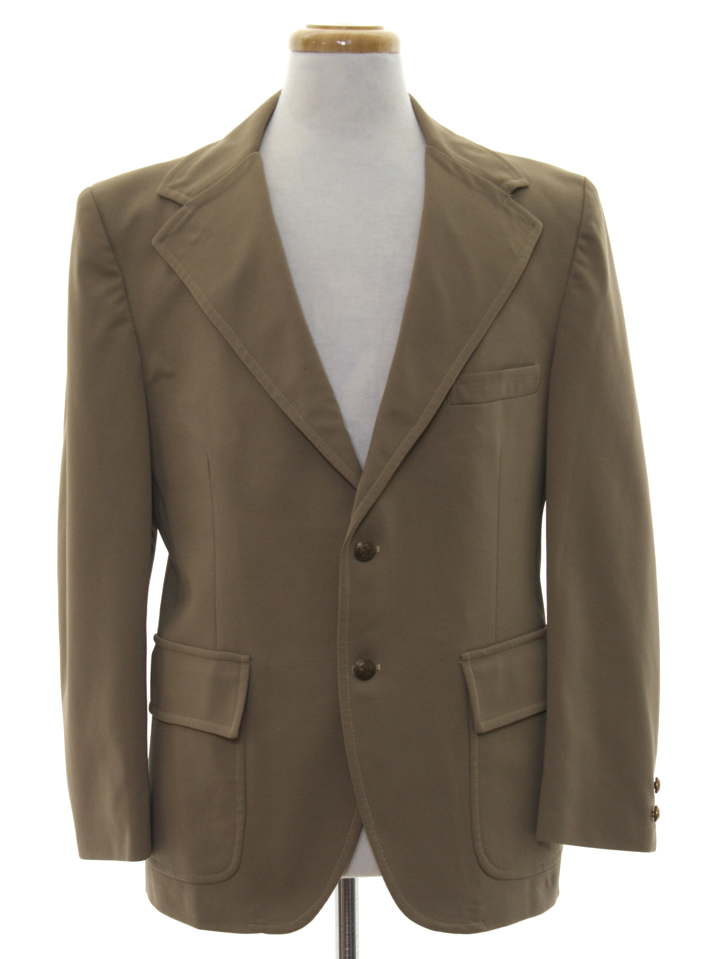 Retro 1970's Jacket (Dobbshire) : 70s -Dobbshire- Mens tan-taupe ...