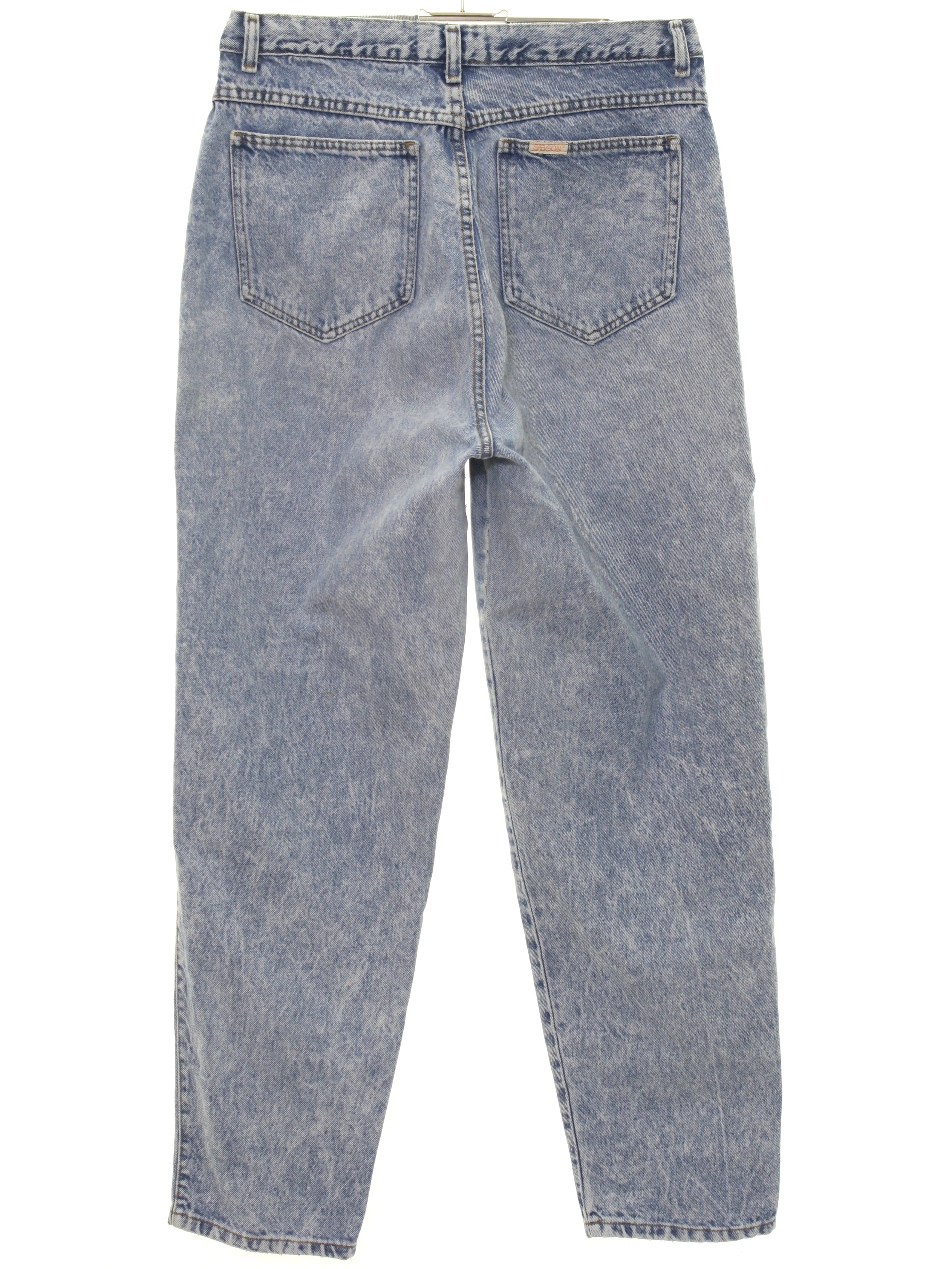 Vintage Sasson 1980s Pants: Late 80s -Sasson- Womens stone washed blue ...