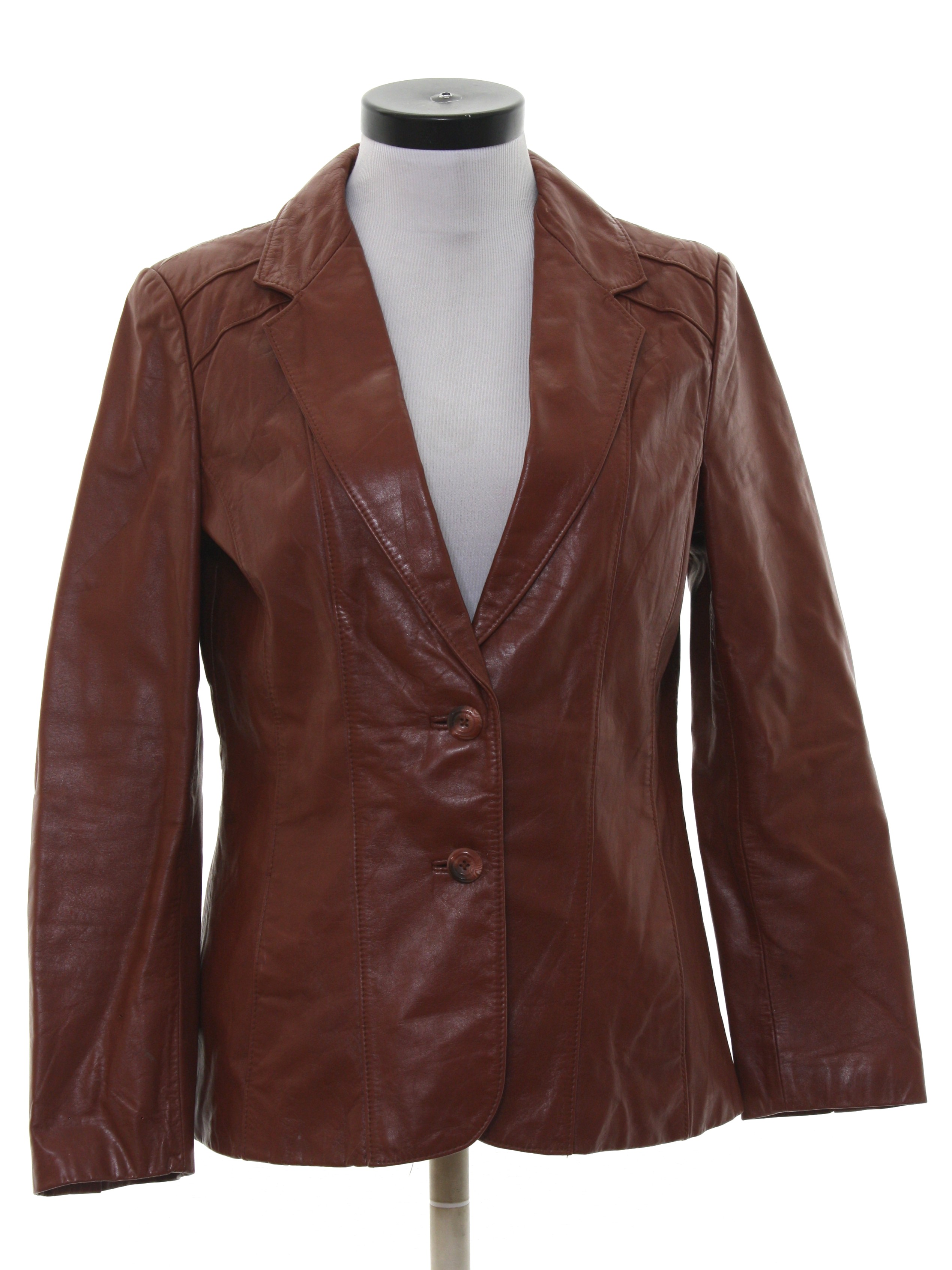1980 S Wilsons Suede And Leather Womens Blazer Sport Coat Jacket