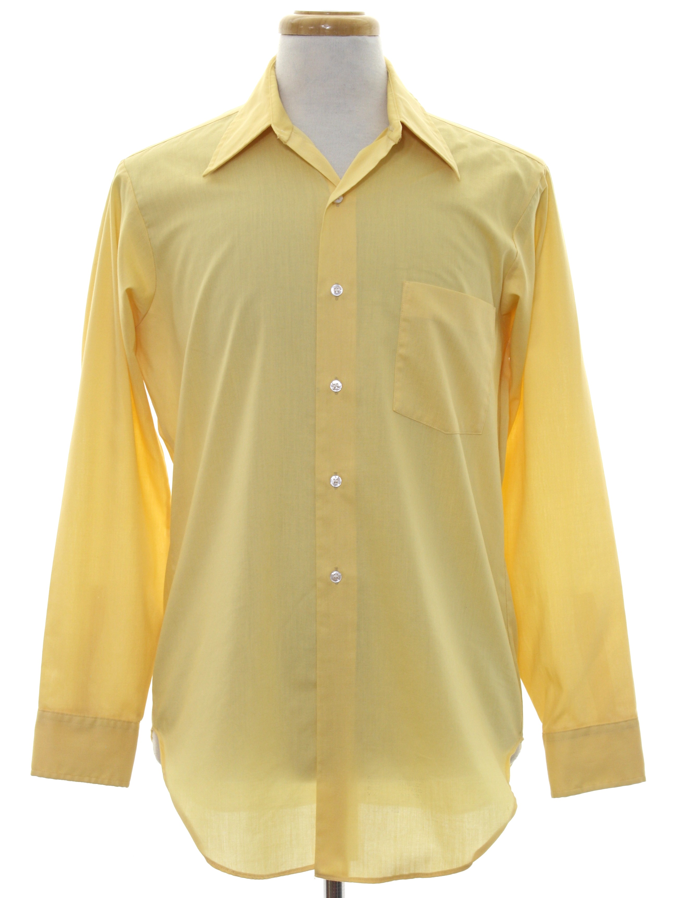 Sixties Arrow Shirt: 60s -Arrow- Mens soft butter yellow background ...