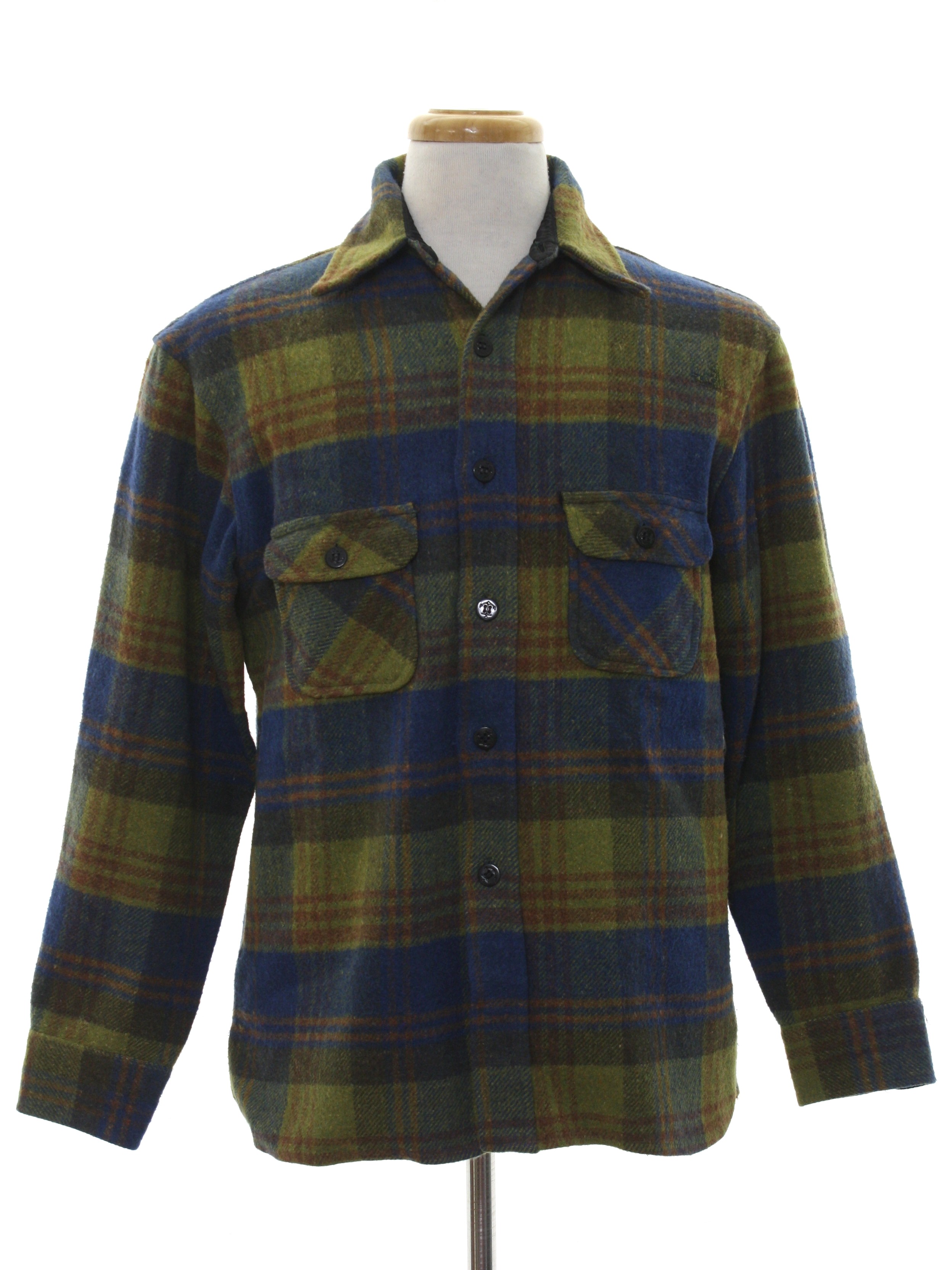 1960's Jacket (CPO): 60s -CPO- Mens split pea green, blue, khaki green ...