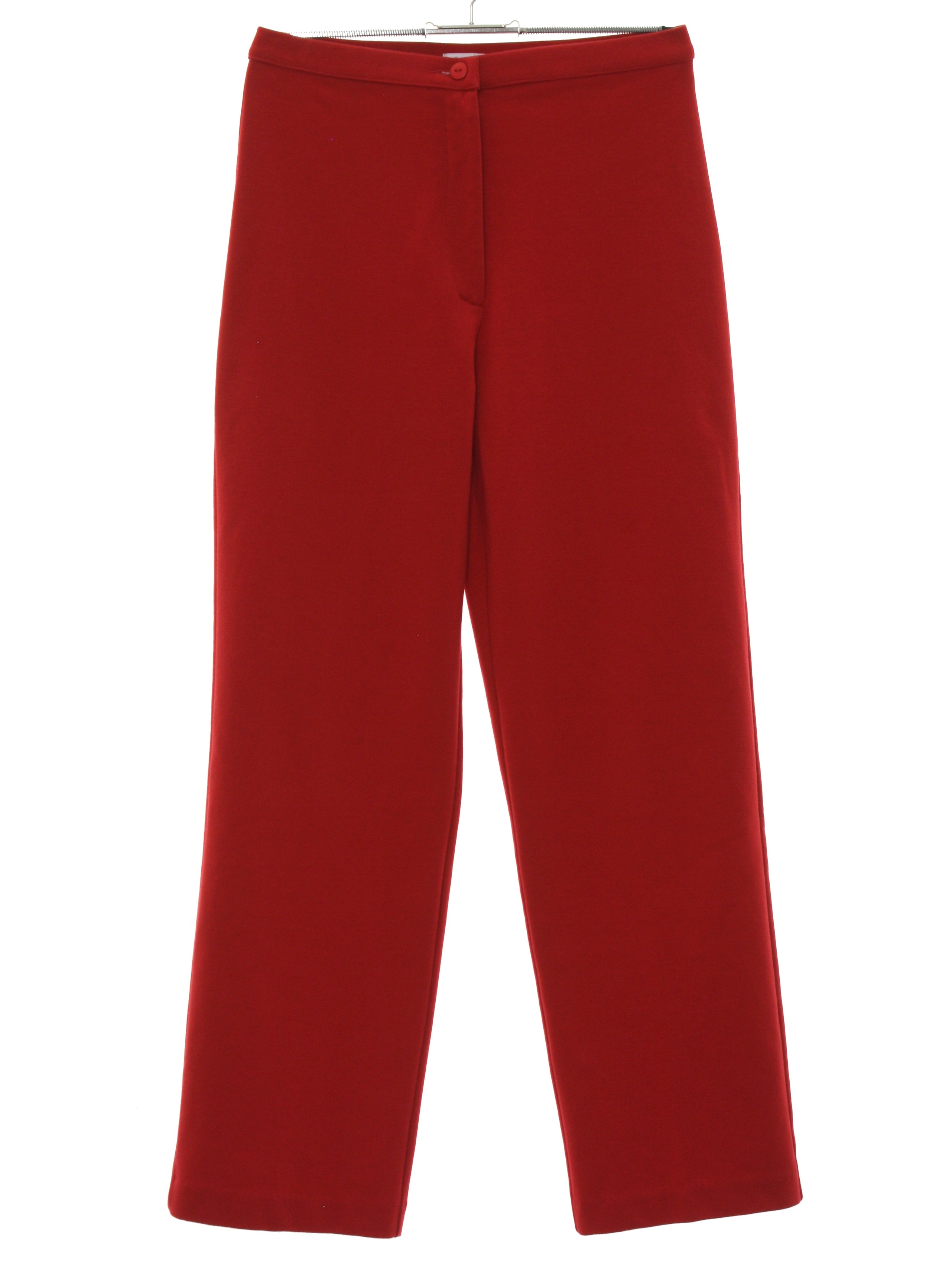 Pants: 90s -Drapers and Damons- Womens red solid colored, stretchy ...