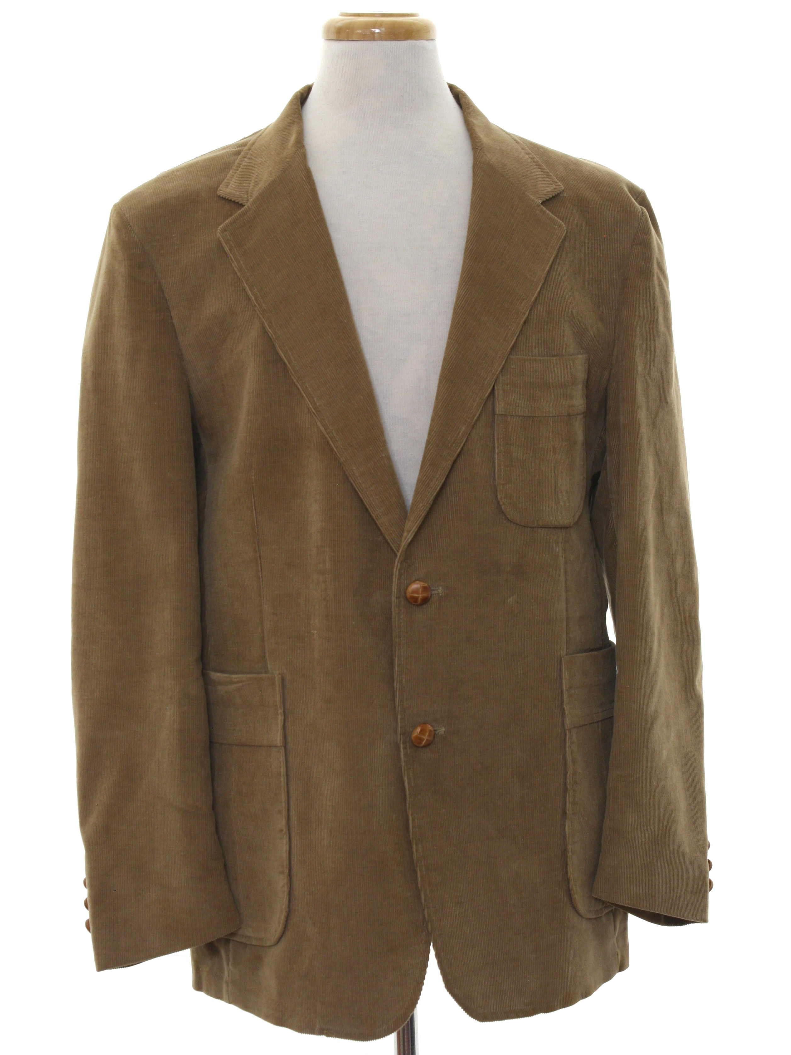 Panatela 1980s Vintage Jacket: 80s -Panatela- Mens tan polyester cotton ...